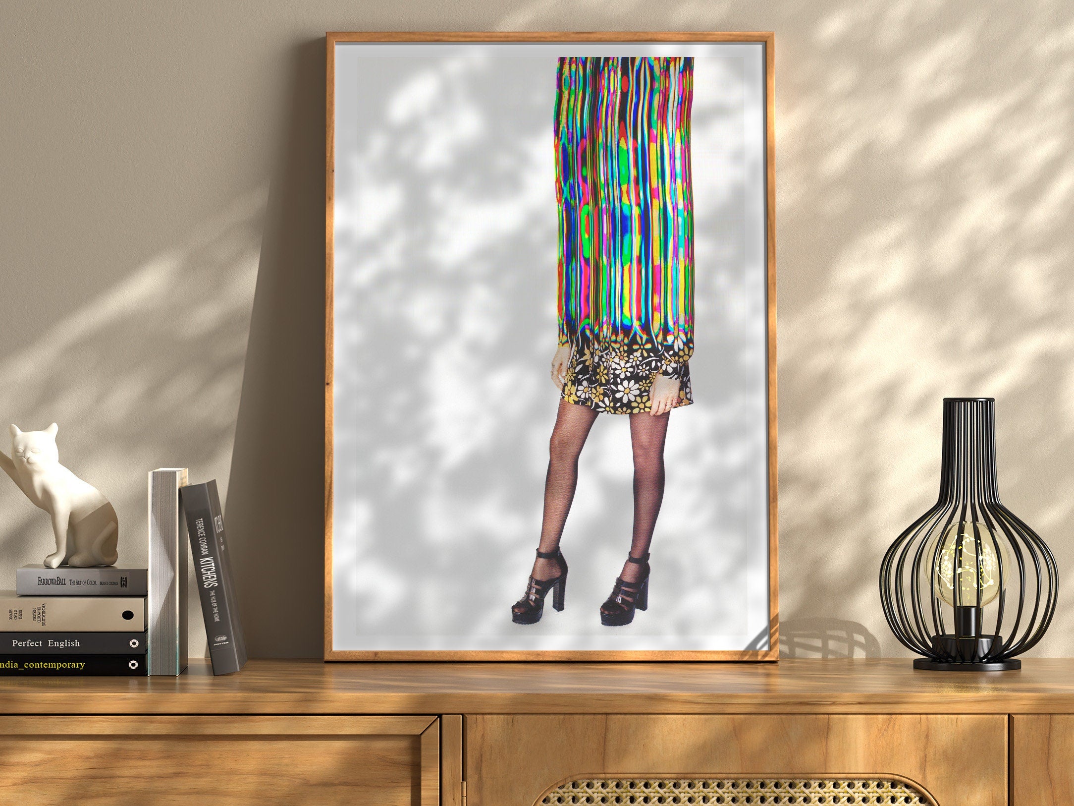 Vibrant Abstract Fashion Portrait - Colorful Glitch Art for Eclectic Home Decor and Contemporary Spaces | Untitled (2) Giclée Print