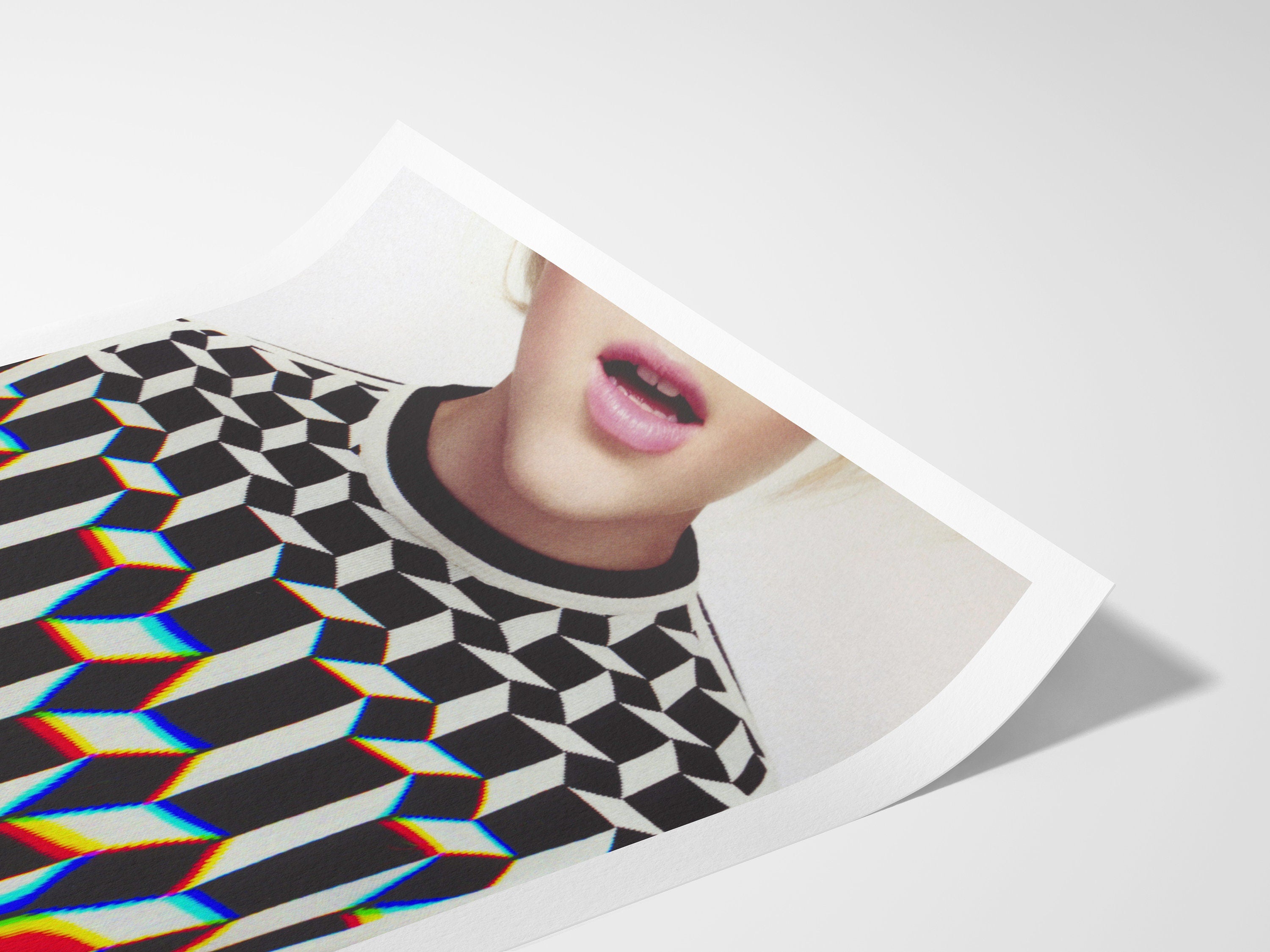 Abstract Eccentric Glitch Art Print - Colorful Digital Wall Art for Home Decor, Postmodern Artwork | Untitled (3) Giclée Print