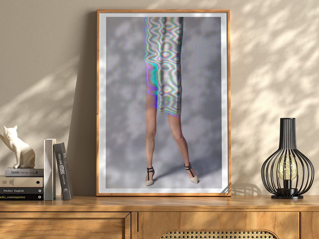 Surreal Altered Fashion Portrait - Colorful Glitch Art Wall Decor for Modern Home and Office Spaces | Untitled (5) Giclée Print