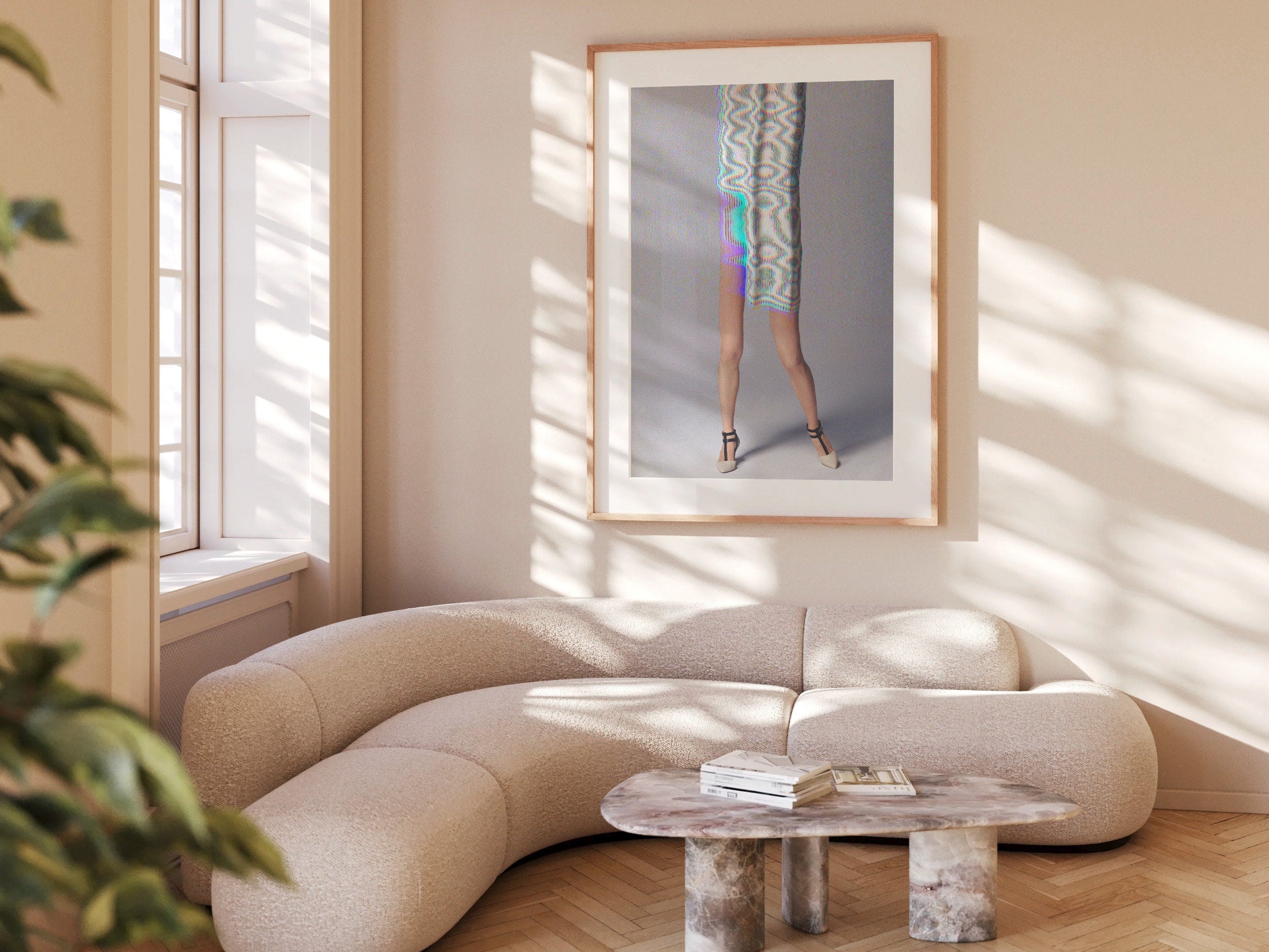 Surreal Altered Fashion Portrait - Colorful Glitch Art Wall Decor for Modern Home and Office Spaces | Untitled (5) Giclée Print