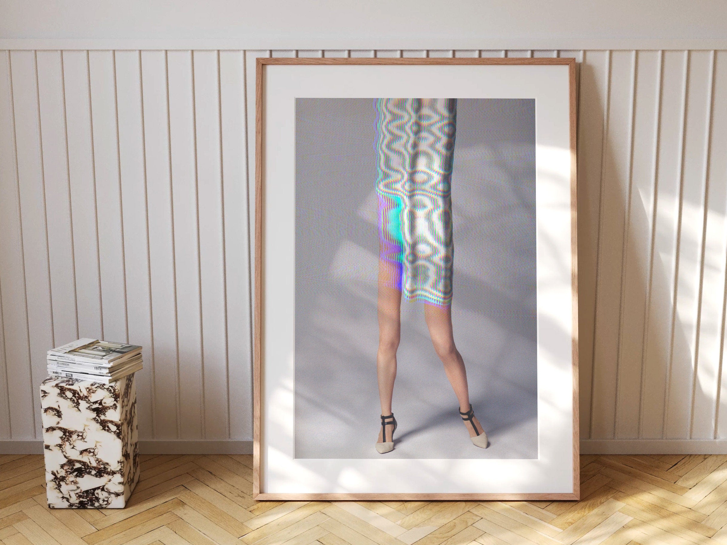 Surreal Altered Fashion Portrait - Colorful Glitch Art Wall Decor for Modern Home and Office Spaces | Untitled (5) Giclée Print