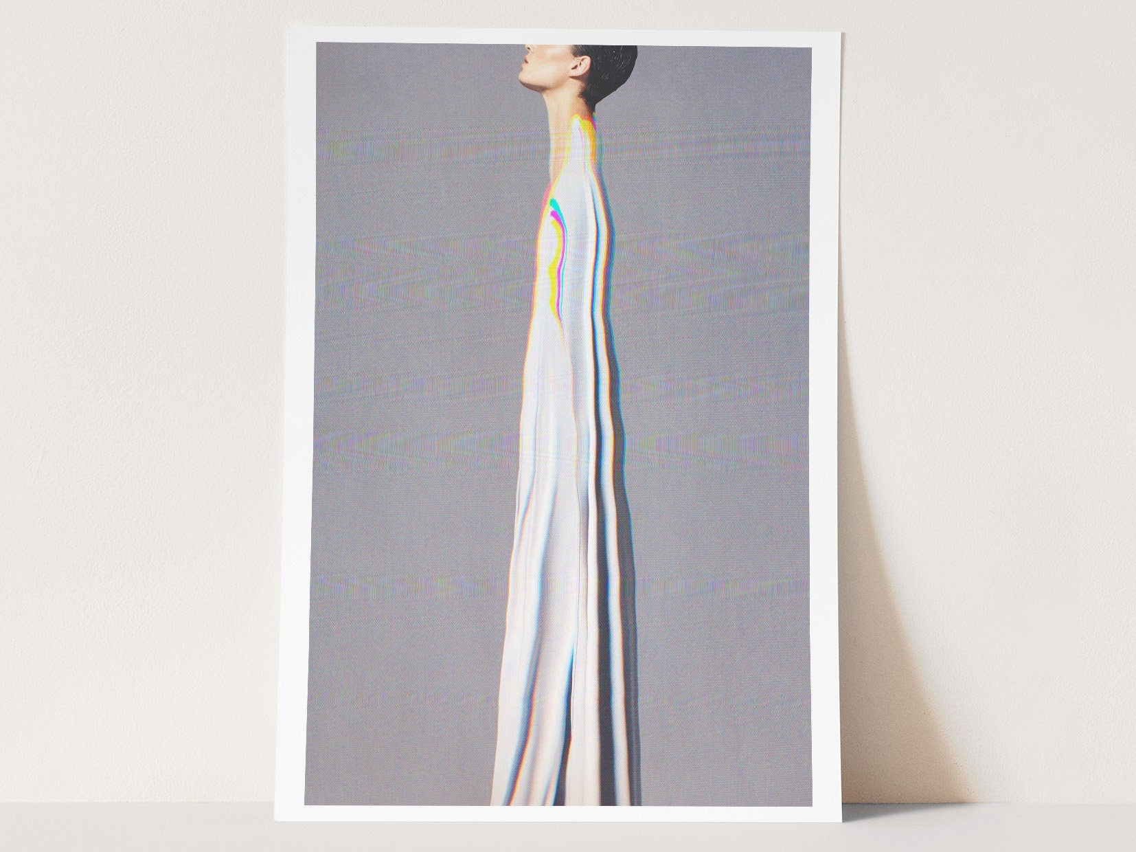 Surreal Altered Fashion Portrait Wall Art - Unique Futuristic Aesthetic Decor for Home or Office | Untitled (8) Giclée Print