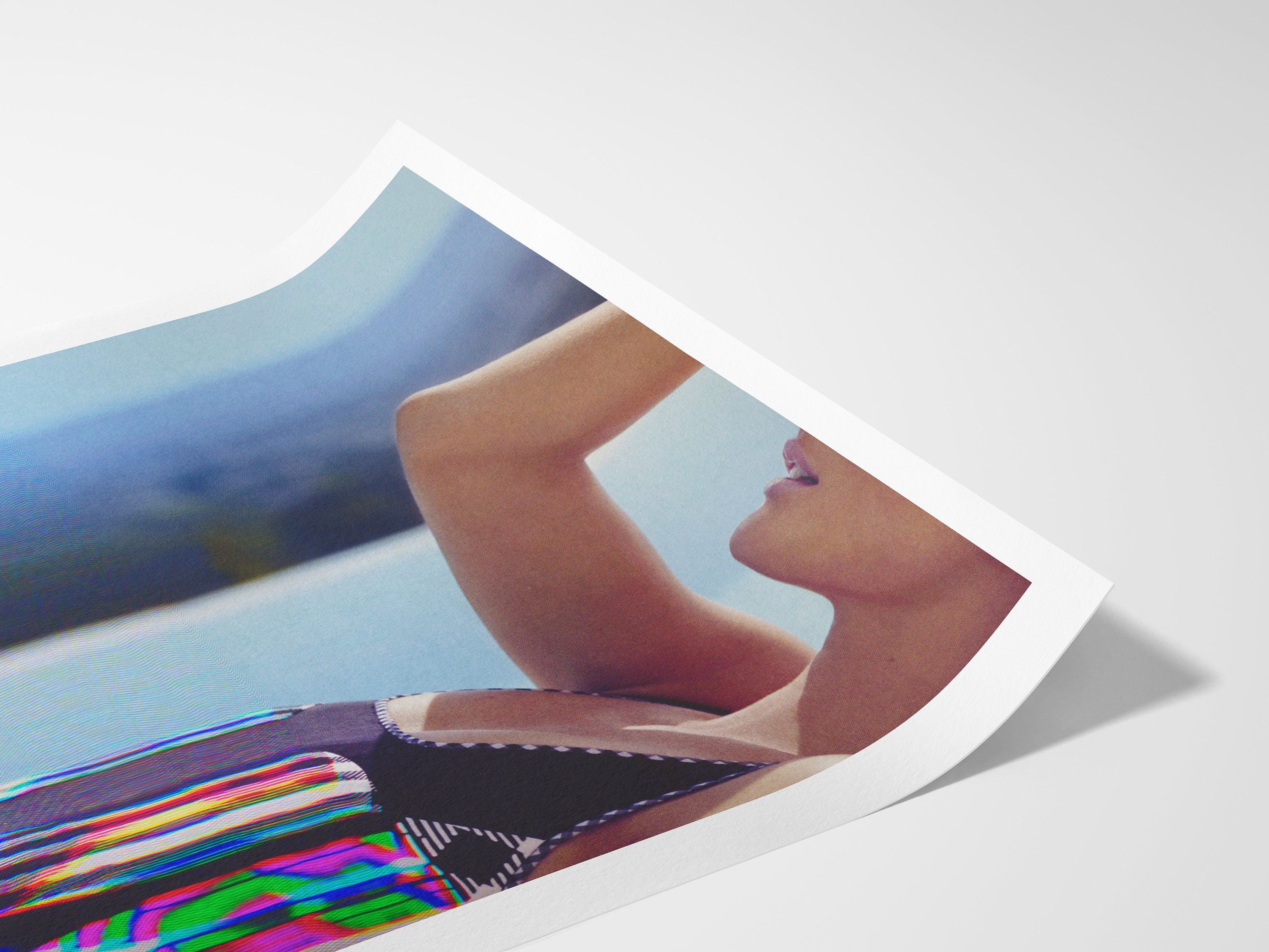 Surreal Altered Fashion Portrait Art - Colorful Glitch Aesthetic Wall Decor for Home or Office | Untitled (11) Giclée Print