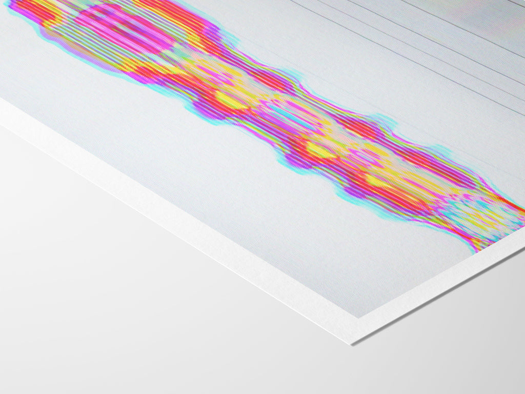 Psychedelic Glitch Fashion Portrait - Vibrant Abstract Wall Art for Contemporary Home Decor | Untitled (17) Giclée Print