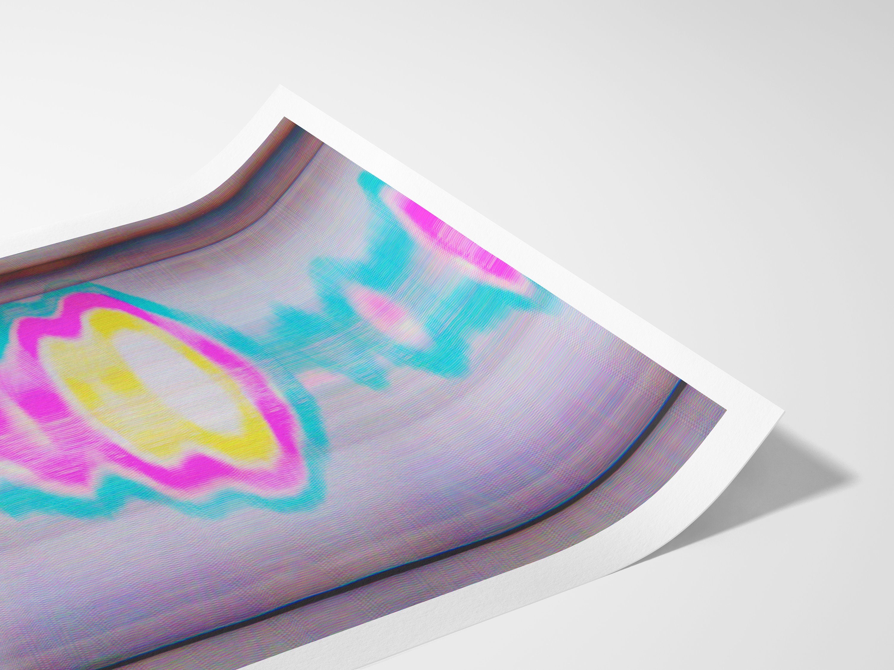 Surreal Altered Portrait with Vibrant Glitch Effects - Contemporary Wall Art for Modern Home Decor | Untitled (19) Giclée Print