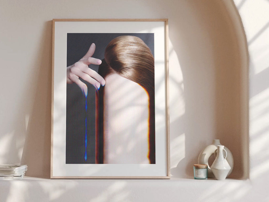 Surreal Altered Portrait Art Print - Unique Glitch Aesthetic for Contemporary Home Decor | Untitled (23) Giclée Print