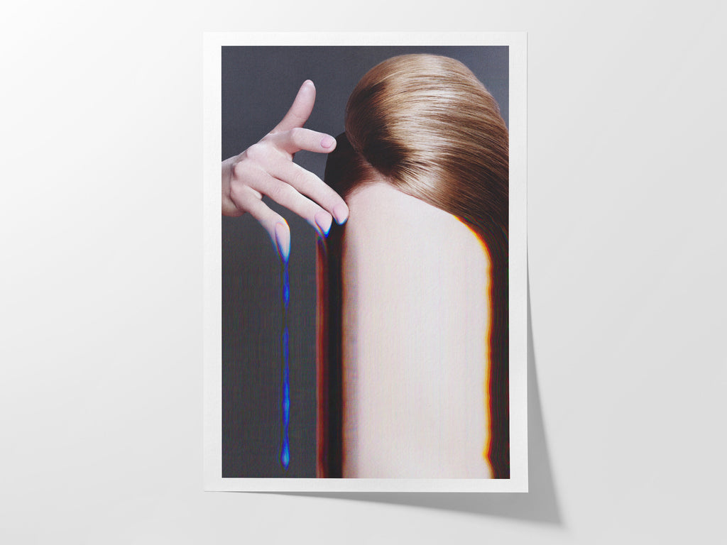 Surreal Altered Portrait Art Print - Unique Glitch Aesthetic for Contemporary Home Decor | Untitled (23) Giclée Print