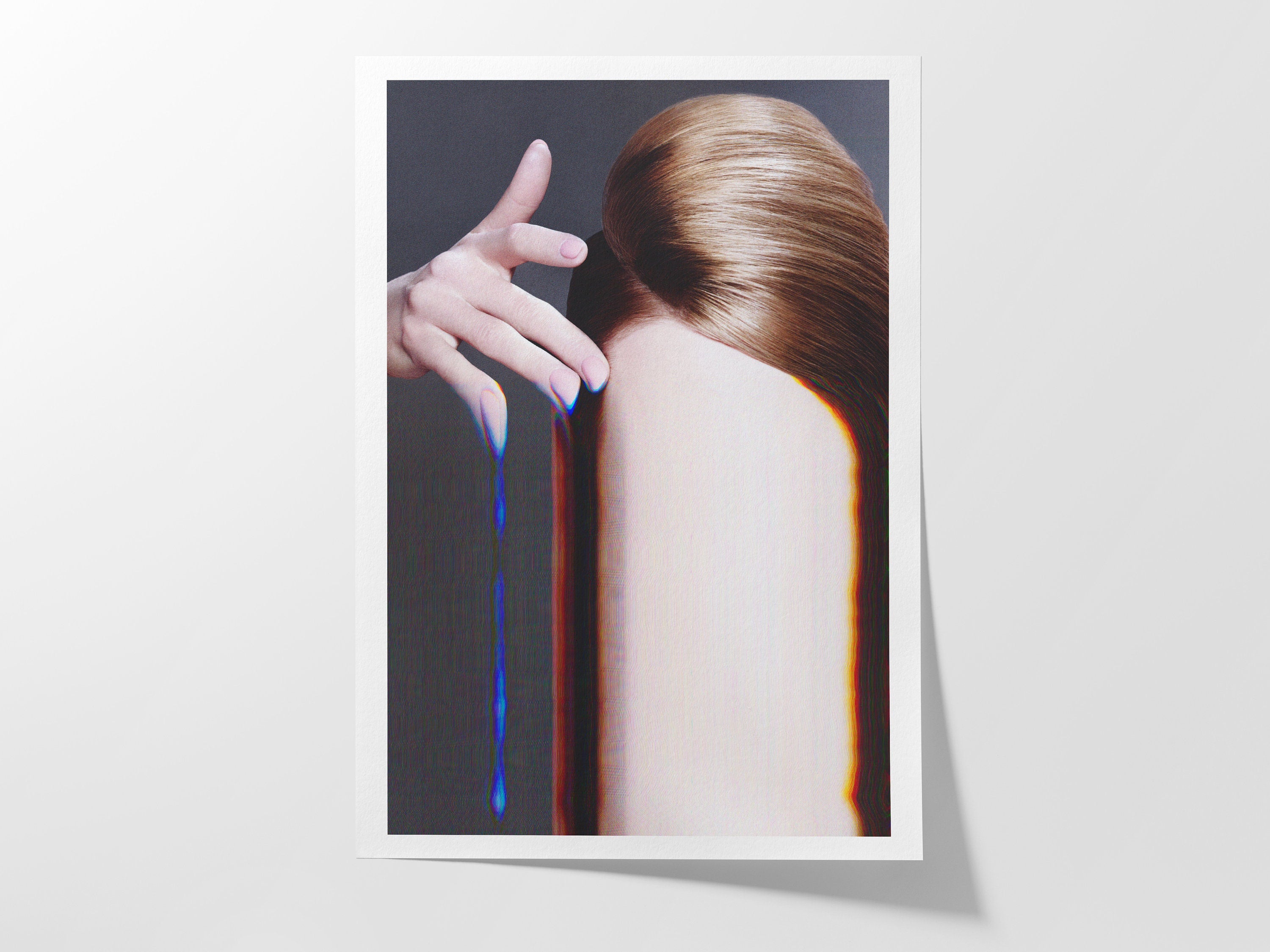 Surreal Altered Portrait Art Print - Unique Glitch Aesthetic for Contemporary Home Decor | Untitled (23) Giclée Print