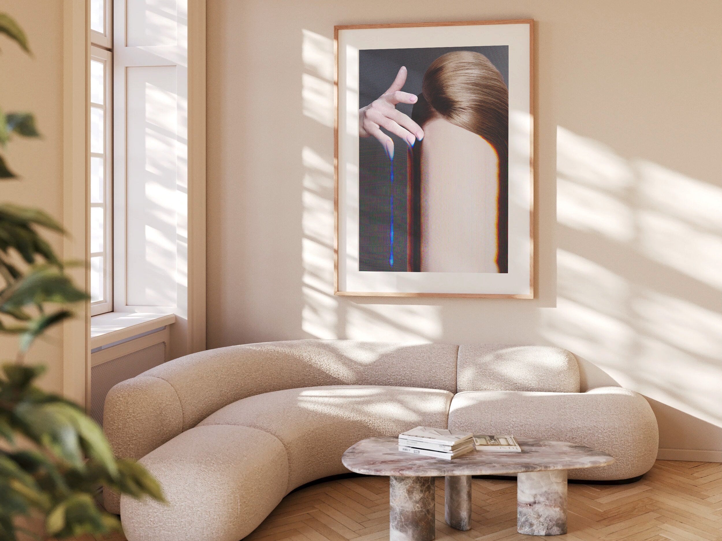 Surreal Altered Portrait Art Print - Unique Glitch Aesthetic for Contemporary Home Decor | Untitled (23) Giclée Print