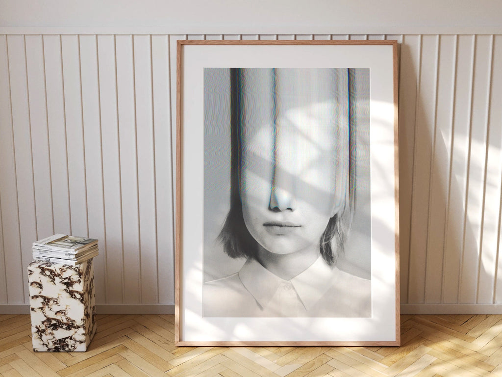 Distorted Portrait Art Print - Surreal Minimalist Aesthetic for Contemporary Home Decor | Untitled (24) Giclée Print
