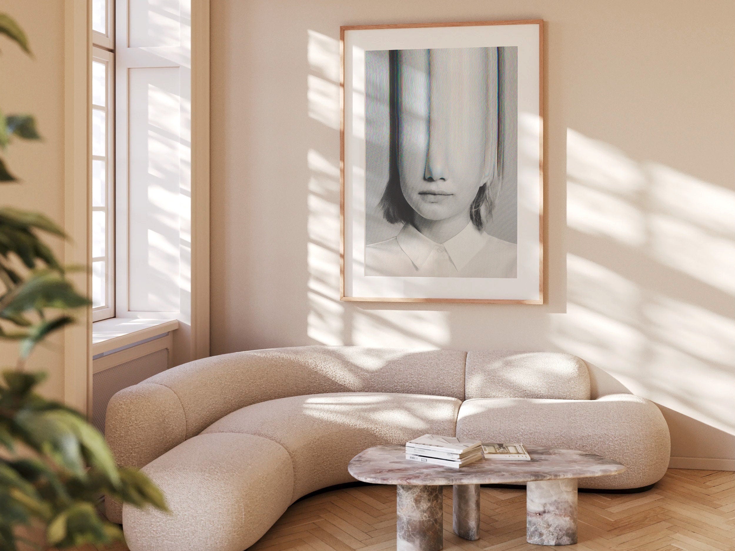 Distorted Portrait Art Print - Surreal Minimalist Aesthetic for Contemporary Home Decor | Untitled (24) Giclée Print