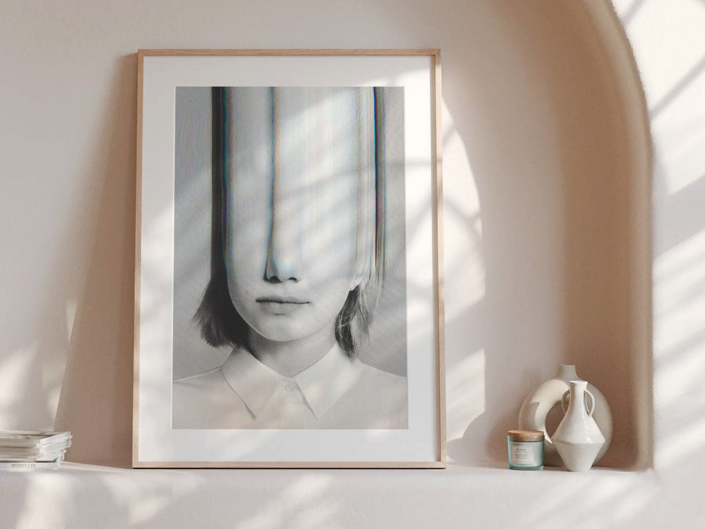 Distorted Portrait Art Print - Surreal Minimalist Aesthetic for Contemporary Home Decor | Untitled (24) Giclée Print
