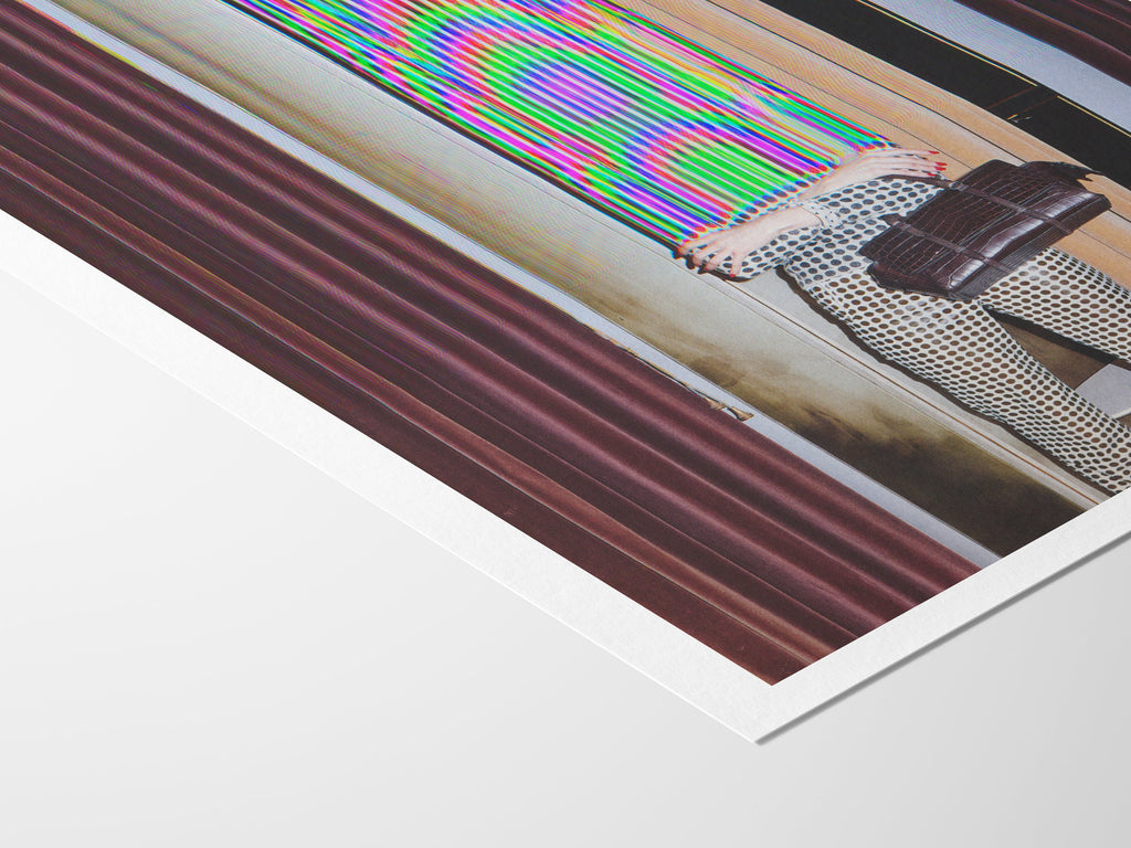 Surreal Altered Fashion Portrait Wall Art - Colorful Glitch Aesthetic Decor for Modern Home or Office | Untitled (27) Giclée Print