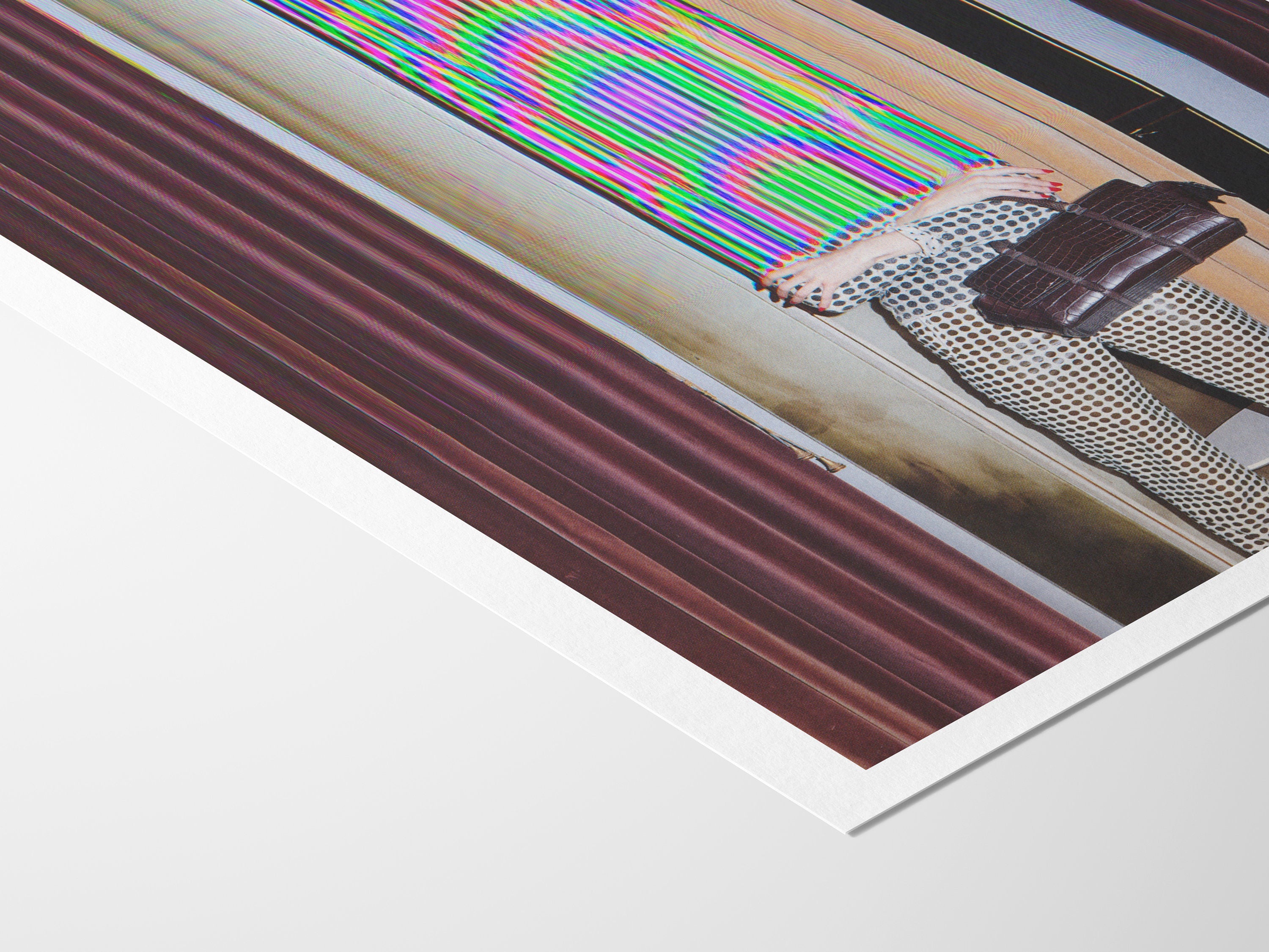 Surreal Altered Fashion Portrait Wall Art - Colorful Glitch Aesthetic Decor for Modern Home or Office | Untitled (27) Giclée Print