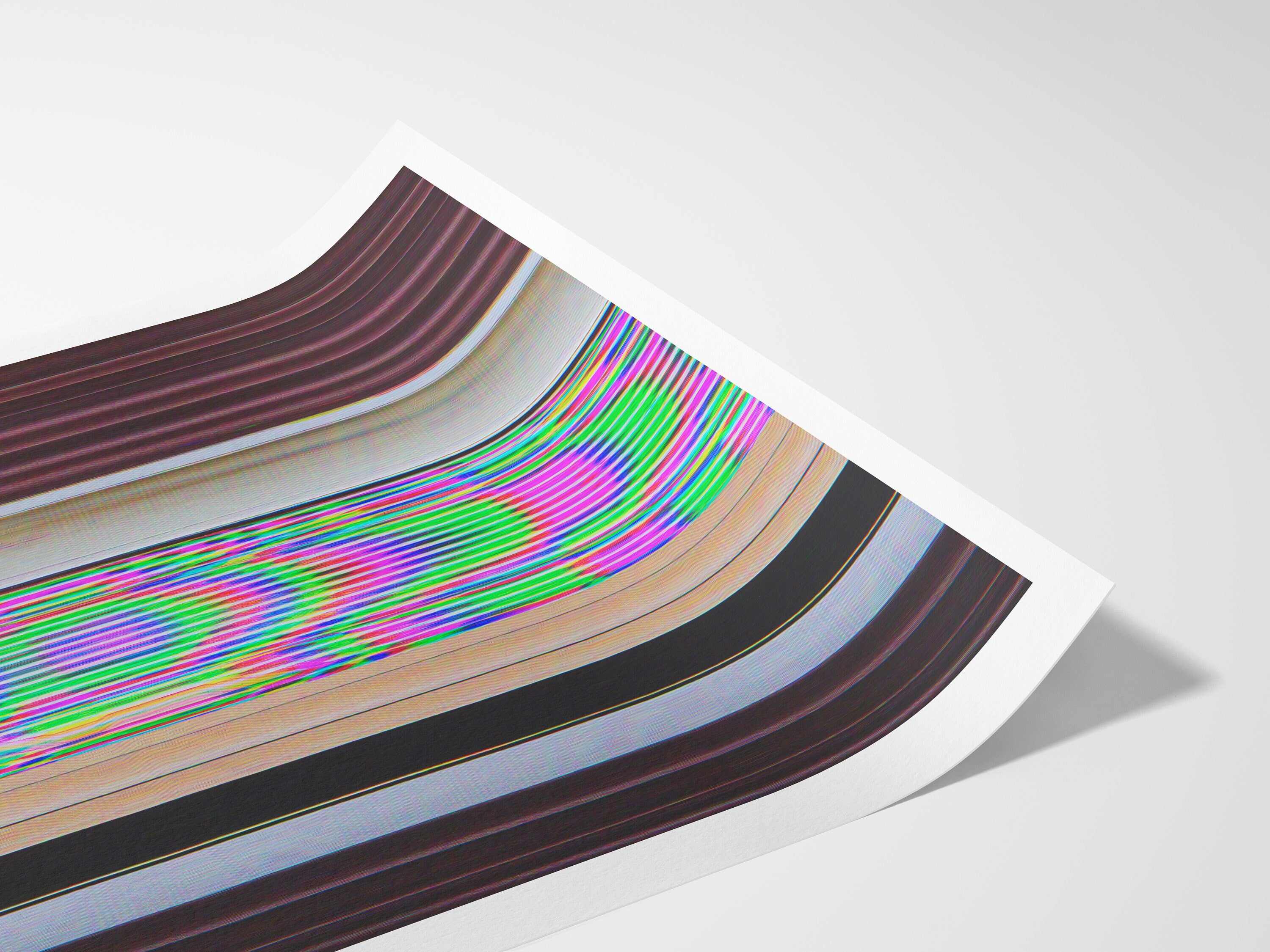 Surreal Altered Fashion Portrait Wall Art - Colorful Glitch Aesthetic Decor for Modern Home or Office | Untitled (27) Giclée Print