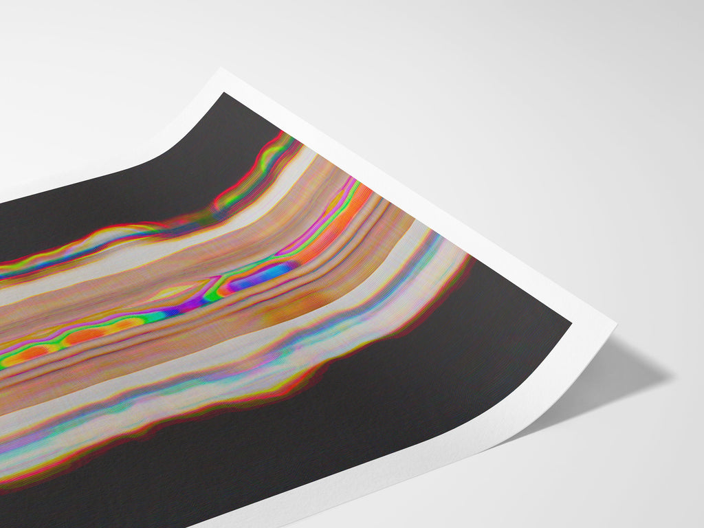 Surreal Altered Fashion Portrait with Colorful Glitch Effects - Unique Wall Art for Modern Home Decor | Untitled (29) Giclée Print