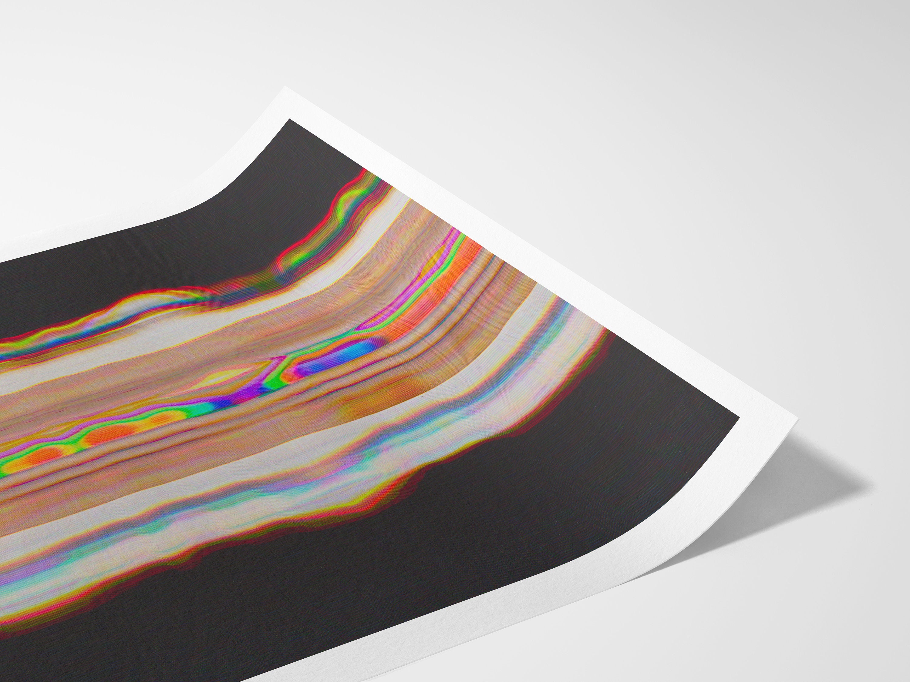 Surreal Altered Fashion Portrait with Colorful Glitch Effects - Unique Wall Art for Modern Home Decor | Untitled (29) Giclée Print