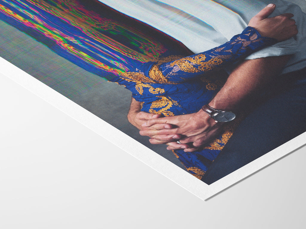 Surreal Altered Portrait of Embracing Figures - Unique Abstract Wall Art for Modern Home Decor | Untitled (34) Giclée Print