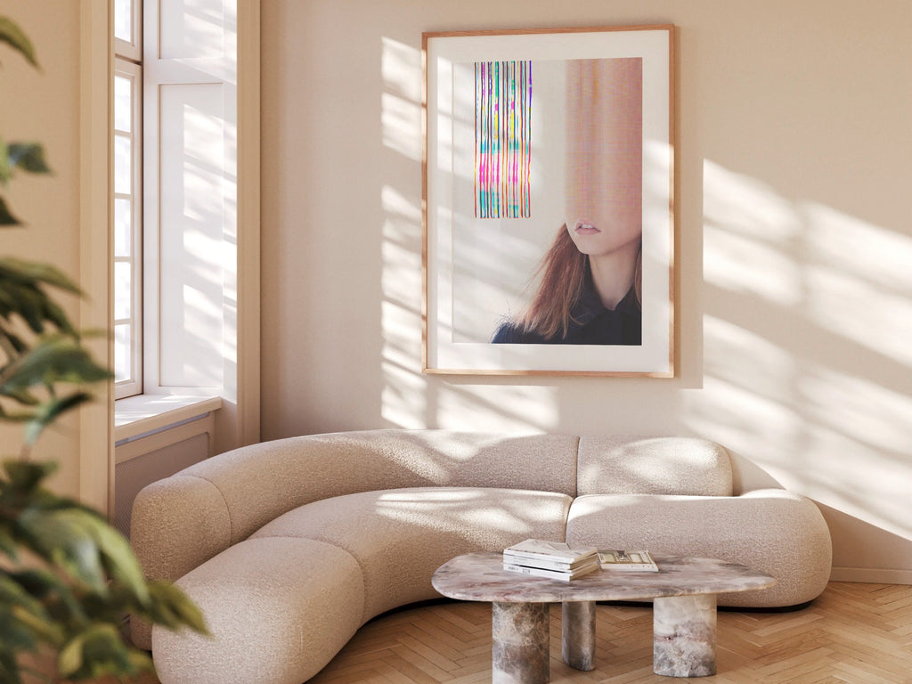 Surreal Altered Portrait Art Print - Colorful Glitch Aesthetic Wall Decor for Modern Home and Office | Untitled (43) Giclée Print