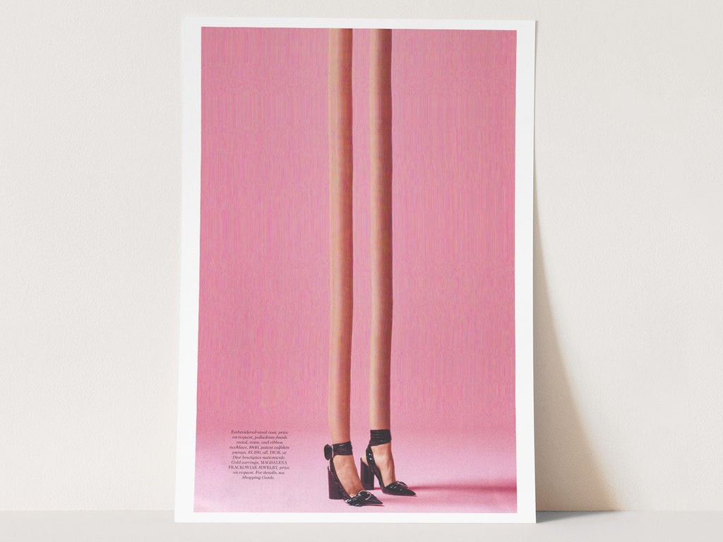 Pink Altered Fashion Photo Wall Art - Cute Feminine Wall Decor For Bedroom, Bathroom, Living Room, Office | Untitled (45) Giclée Print