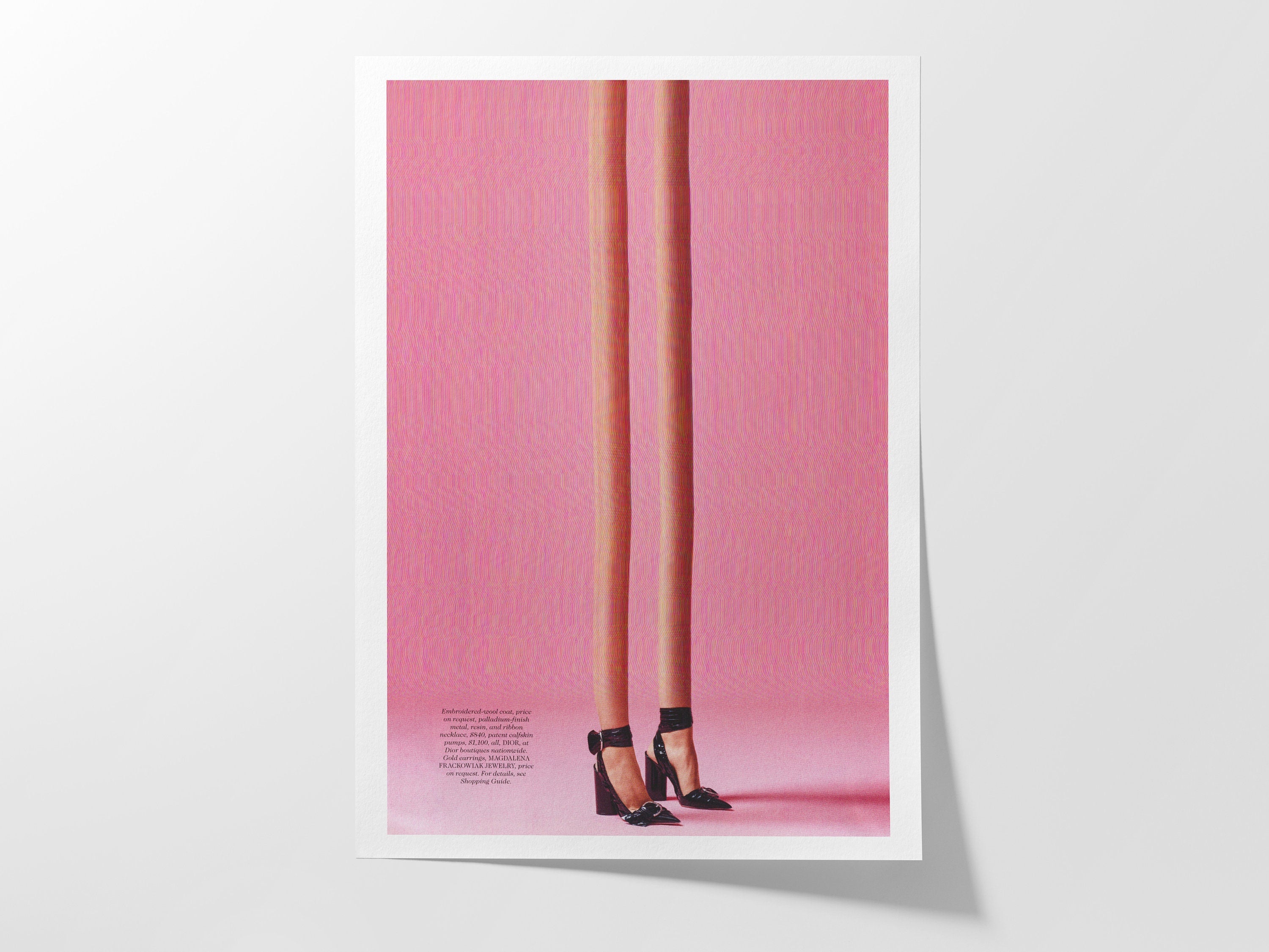 Pink Altered Fashion Photo Wall Art - Cute Feminine Wall Decor For Bedroom, Bathroom, Living Room, Office | Untitled (45) Giclée Print