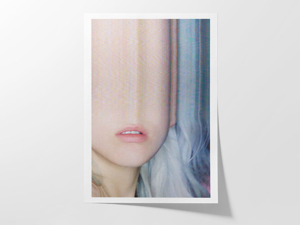 Surreal Altered Portrait Wall Art - Dreamy Feminine Glitch Aesthetic for Contemporary Home Decor | Untitled (48) Giclée Print