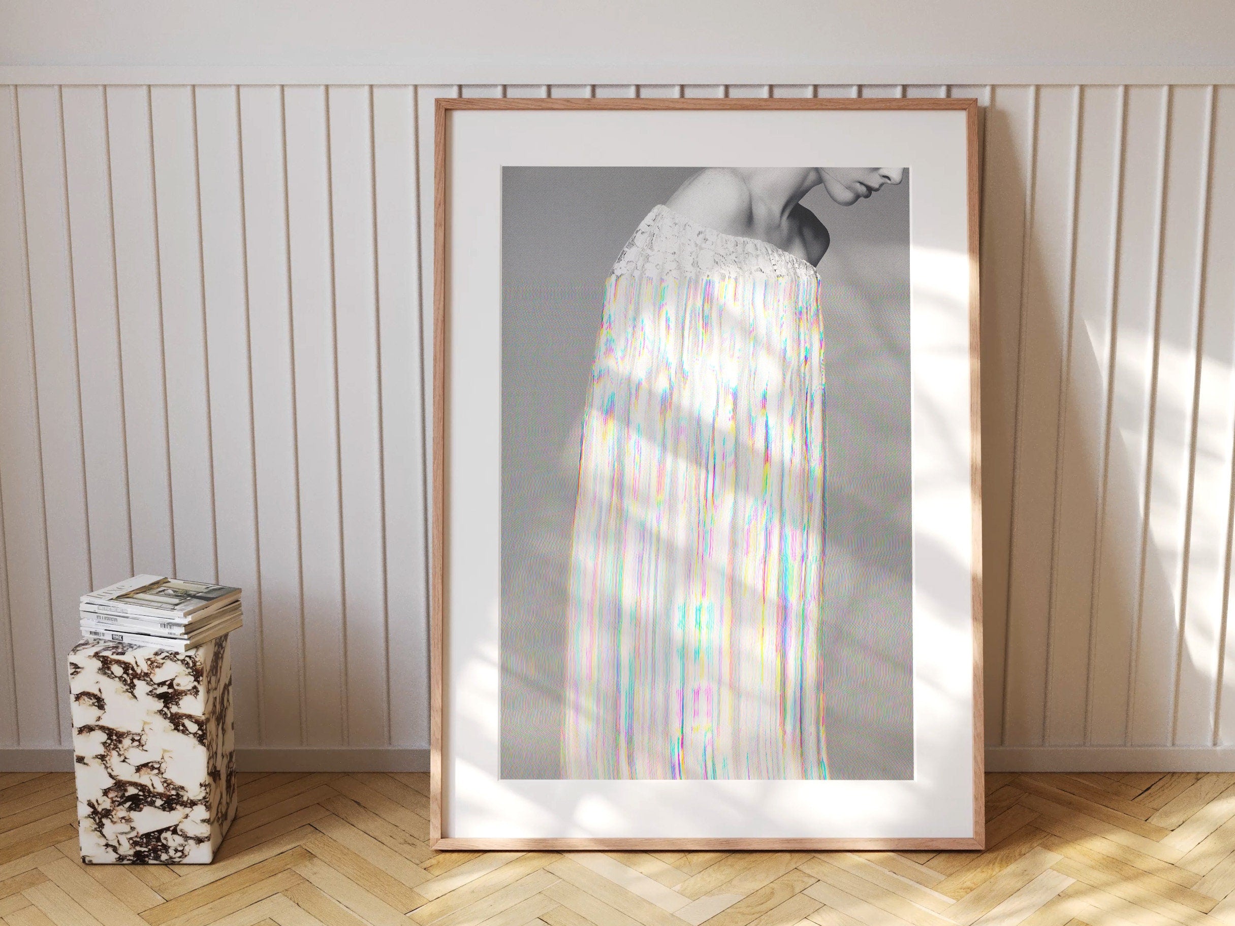 Ethereal Altered Fashion Portrait - Surreal Minimalist Wall Art for Contemporary Home Decor | Untitled (50) Giclée Print