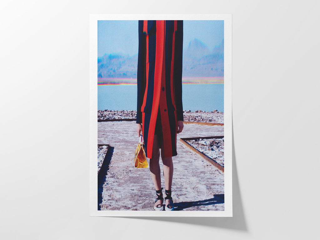 Surreal Fashion Portrait Art Print - Bold Colorful Style with an Abstract Landscape for Modern Home Decor | Untitled (55) Giclée Print