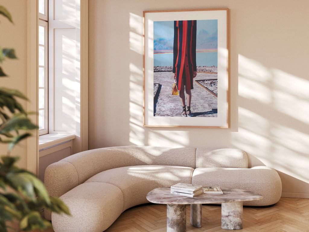 Surreal Fashion Portrait Art Print - Bold Colorful Style with an Abstract Landscape for Modern Home Decor | Untitled (55) Giclée Print