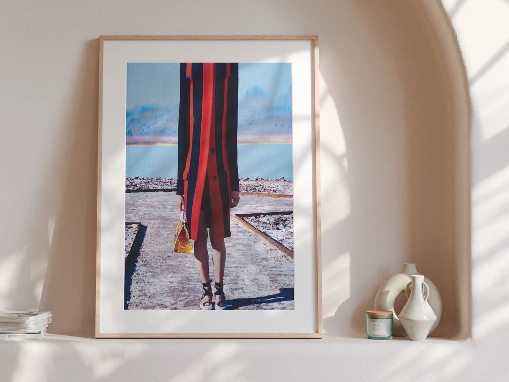 Surreal Fashion Portrait Art Print - Bold Colorful Style with an Abstract Landscape for Modern Home Decor | Untitled (55) Giclée Print