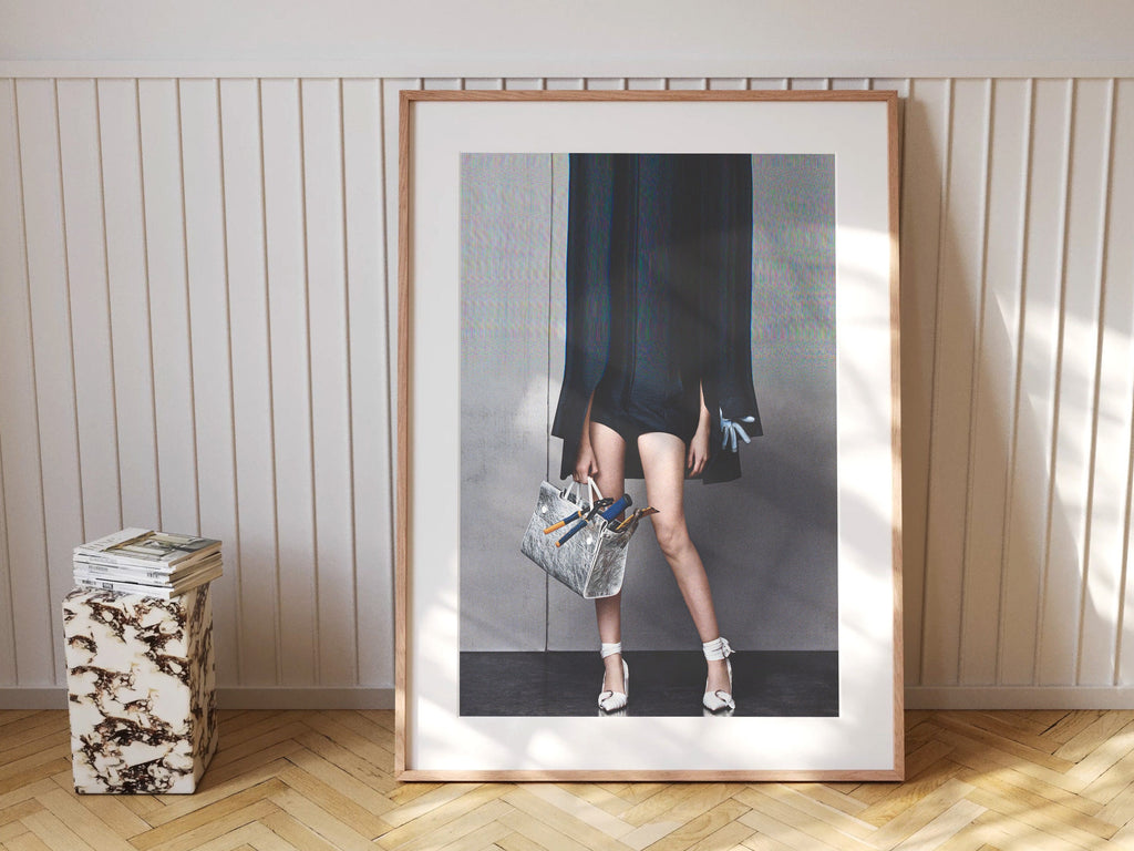 Surrealist Altered Fashion Portrait - Unique Abstract Wall Art for Contemporary Home Decor | Untitled (57) Giclée Print