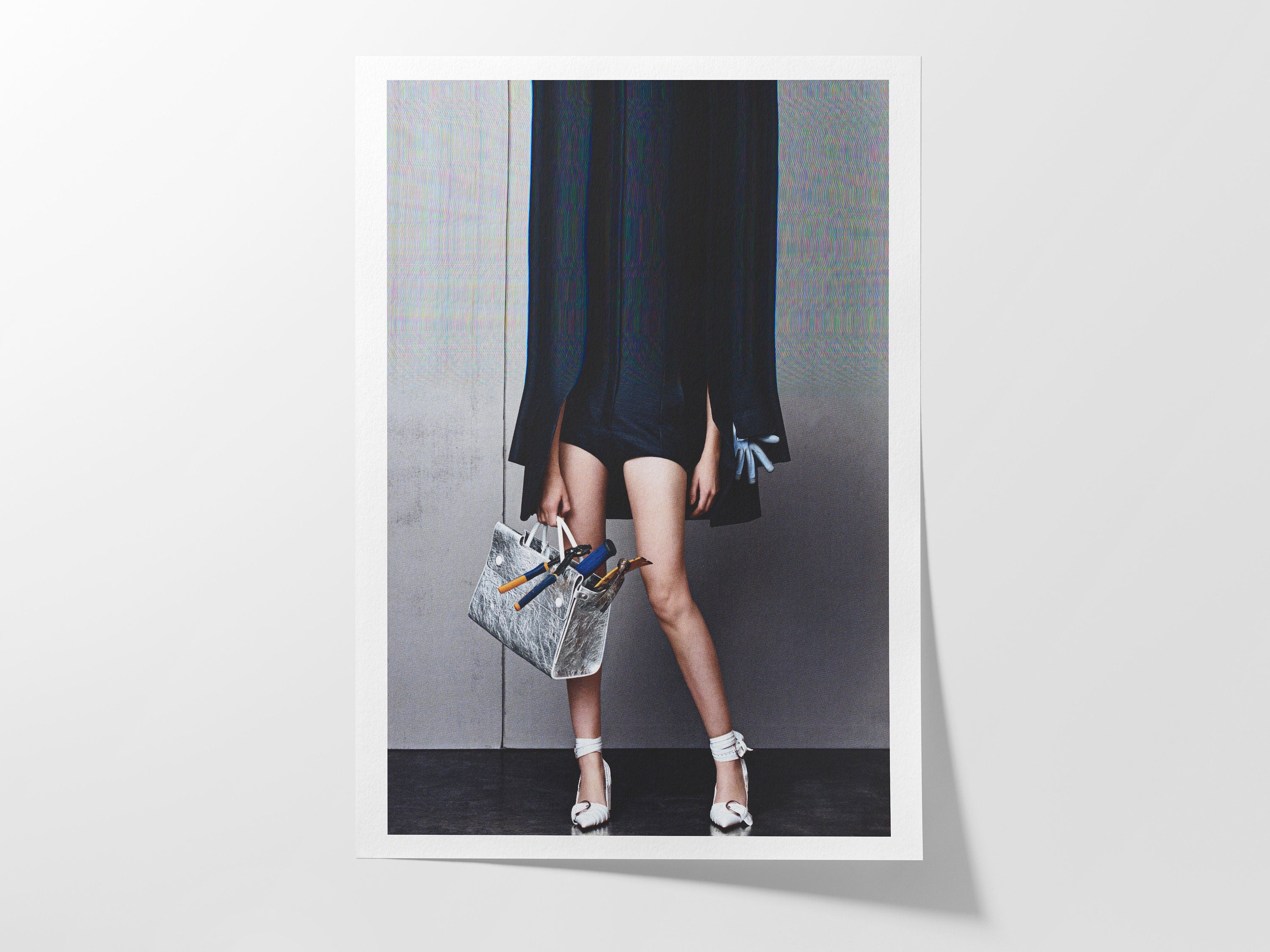 Surrealist Altered Fashion Portrait - Unique Abstract Wall Art for Contemporary Home Decor | Untitled (57) Giclée Print