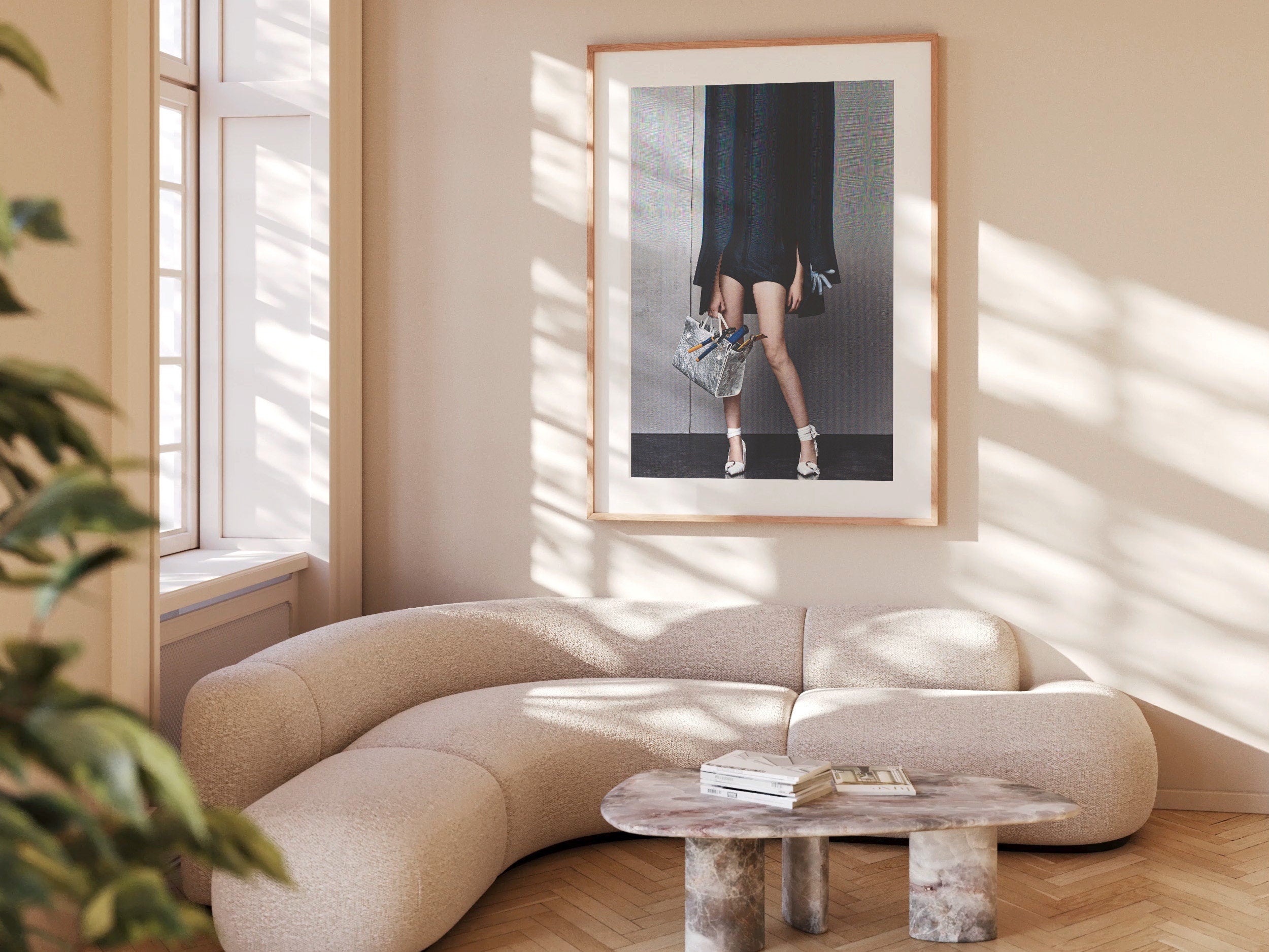 Surrealist Altered Fashion Portrait - Unique Abstract Wall Art for Contemporary Home Decor | Untitled (57) Giclée Print