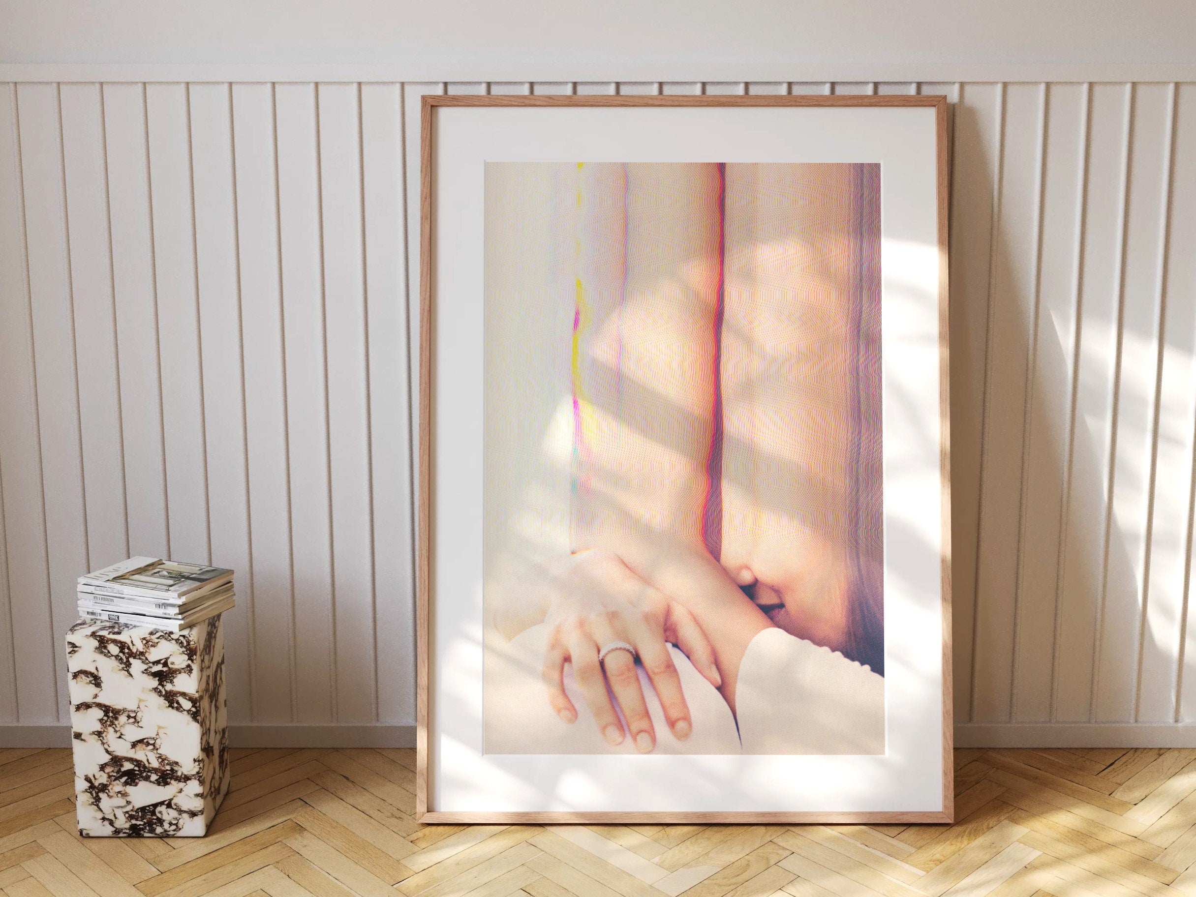 Dreamy Abstract Altered Portrait - Surreal Soft Colors and Textures for Contemporary Home Decor | Untitled (58) Giclée Print