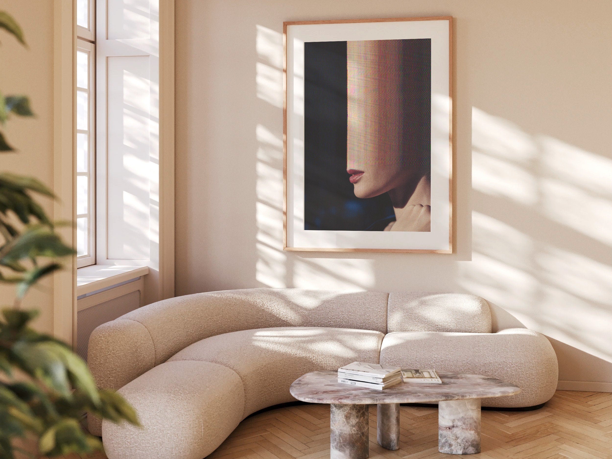 Surreal Altered Portrait Art Print - Abstract Glitch Aesthetic for Contemporary Home Decor | Untitled (63) Giclée Print