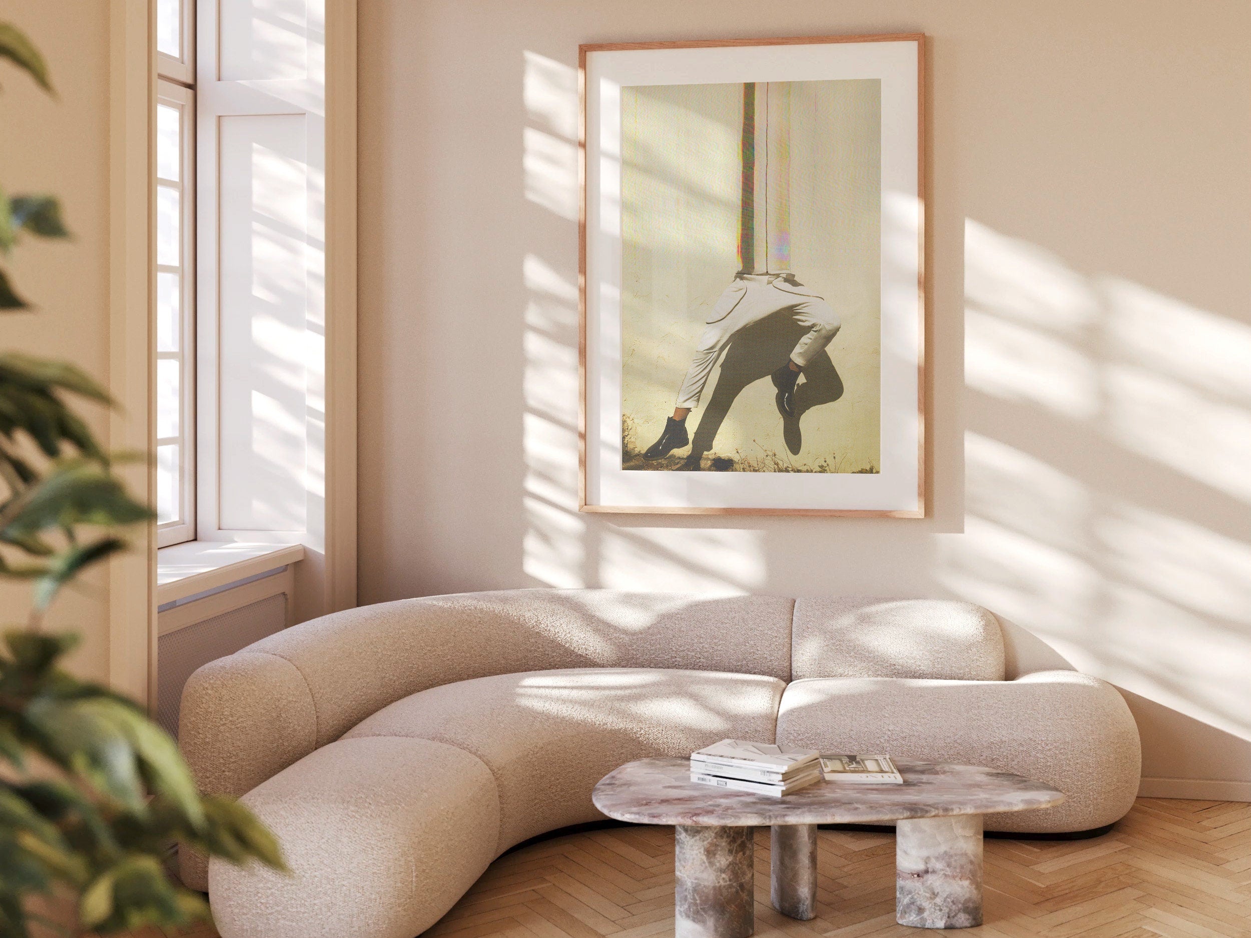 Surreal Altered Fashion Portrait Wall Art - Unique Minimalist Decor for Living Room, Bedroom, or Office | Untitled (67) Giclée Print