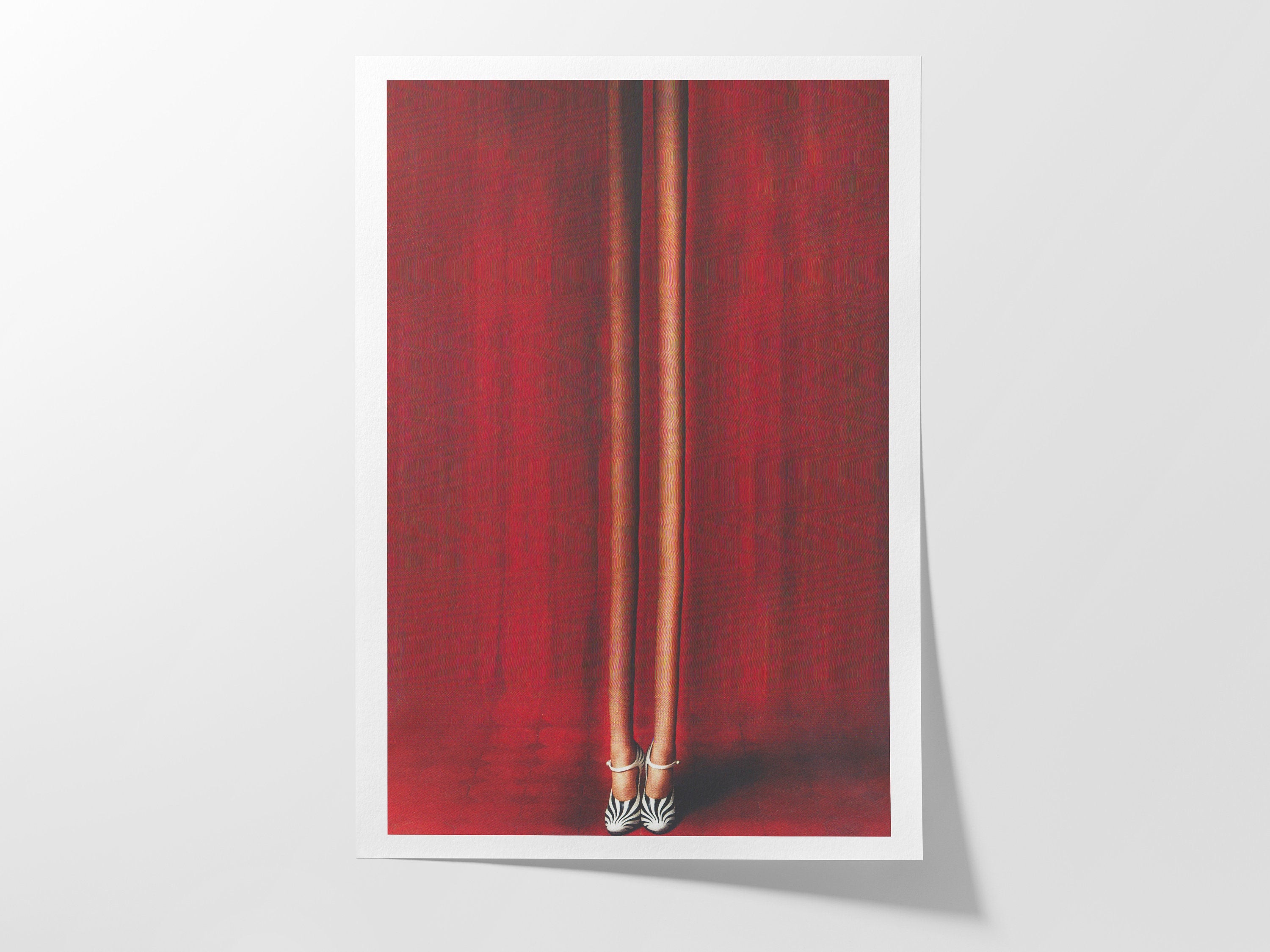 Surreal Elegant Fashion Photography Art - Unique Striped Heels Wall Decor for Contemporary Home Spaces | Untitled (73) Giclée Print