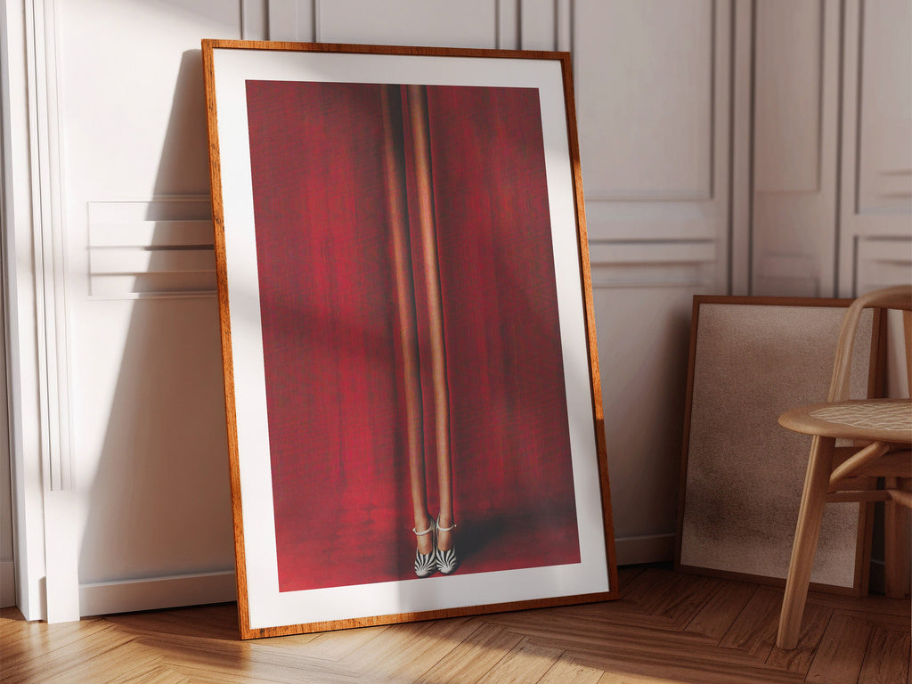 Surreal Elegant Fashion Photography Art - Unique Striped Heels Wall Decor for Contemporary Home Spaces | Untitled (73) Giclée Print