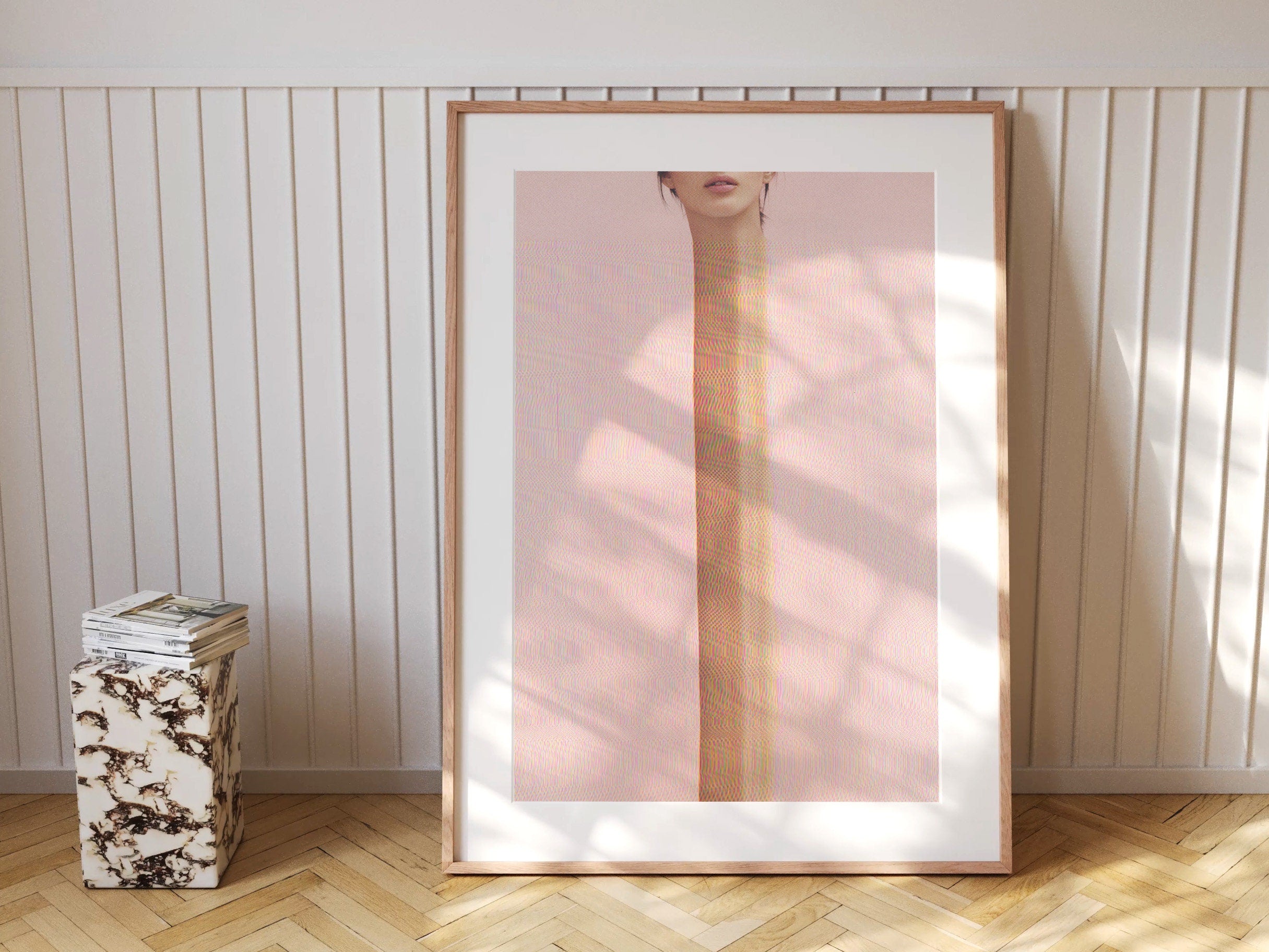 Surreal Altered Portrait Wall Art - Unique Minimalist Decor for Modern Home, Office, or Living Space | Untitled (75) Giclée Print