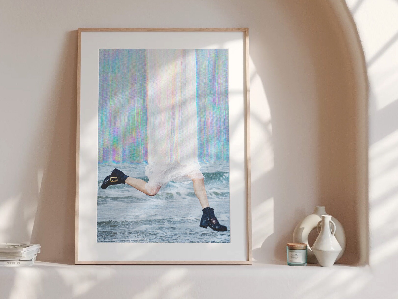 Ethereal Surrealist Fashion Photo Art - Dreamy Glitch Aesthetic Wall Decor for Home, Office, Living Space | Untitled (76) Giclée Print