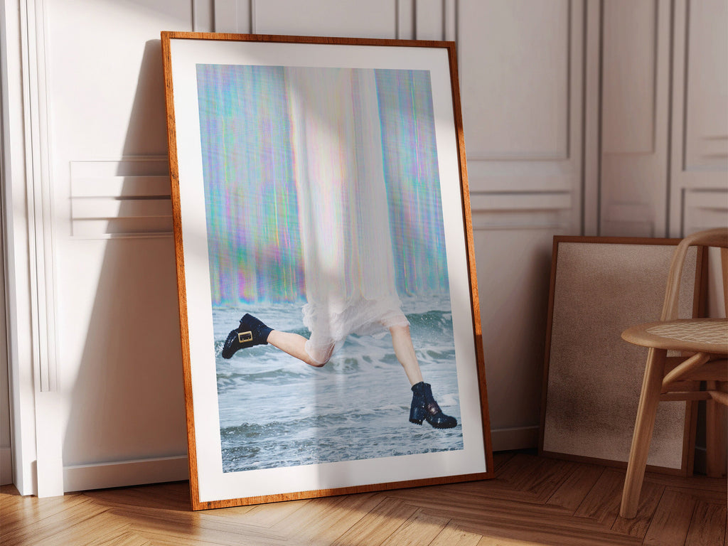 Ethereal Surrealist Fashion Photo Art - Dreamy Glitch Aesthetic Wall Decor for Home, Office, Living Space | Untitled (76) Giclée Print