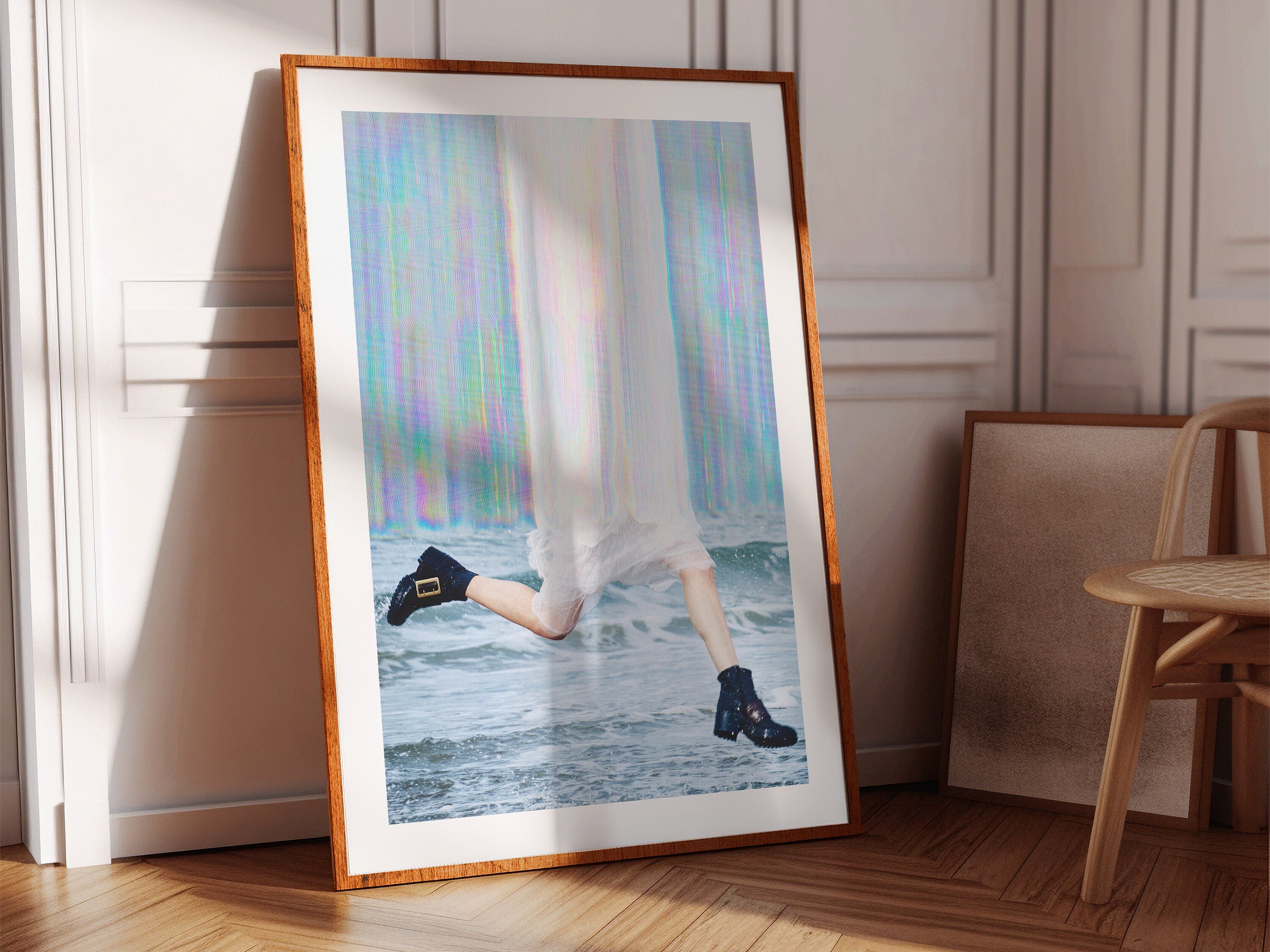 Ethereal Surrealist Fashion Photo Art - Dreamy Glitch Aesthetic Wall Decor for Home, Office, Living Space | Untitled (76) Giclée Print