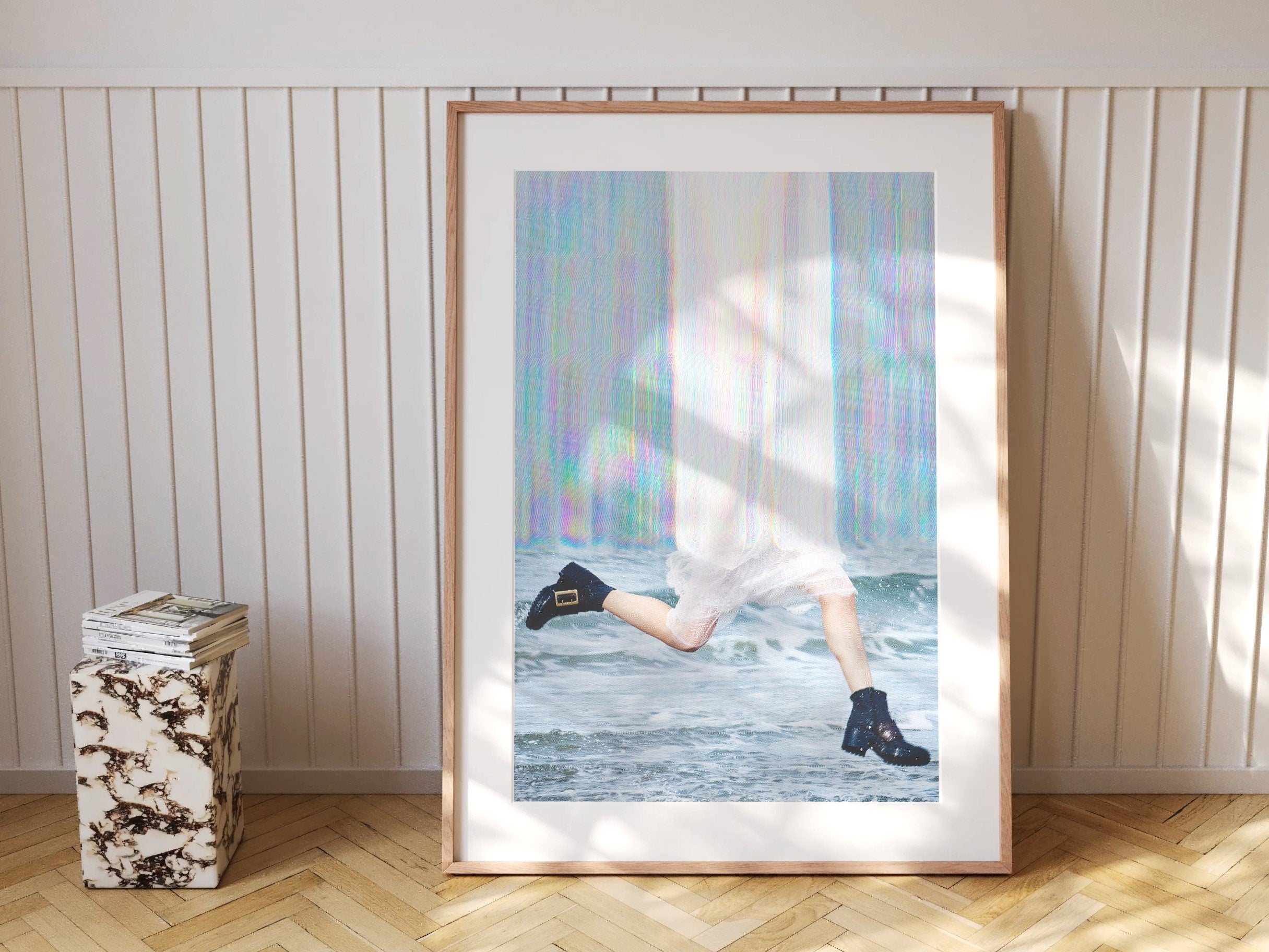 Ethereal Surrealist Fashion Photo Art - Dreamy Glitch Aesthetic Wall Decor for Home, Office, Living Space | Untitled (76) Giclée Print