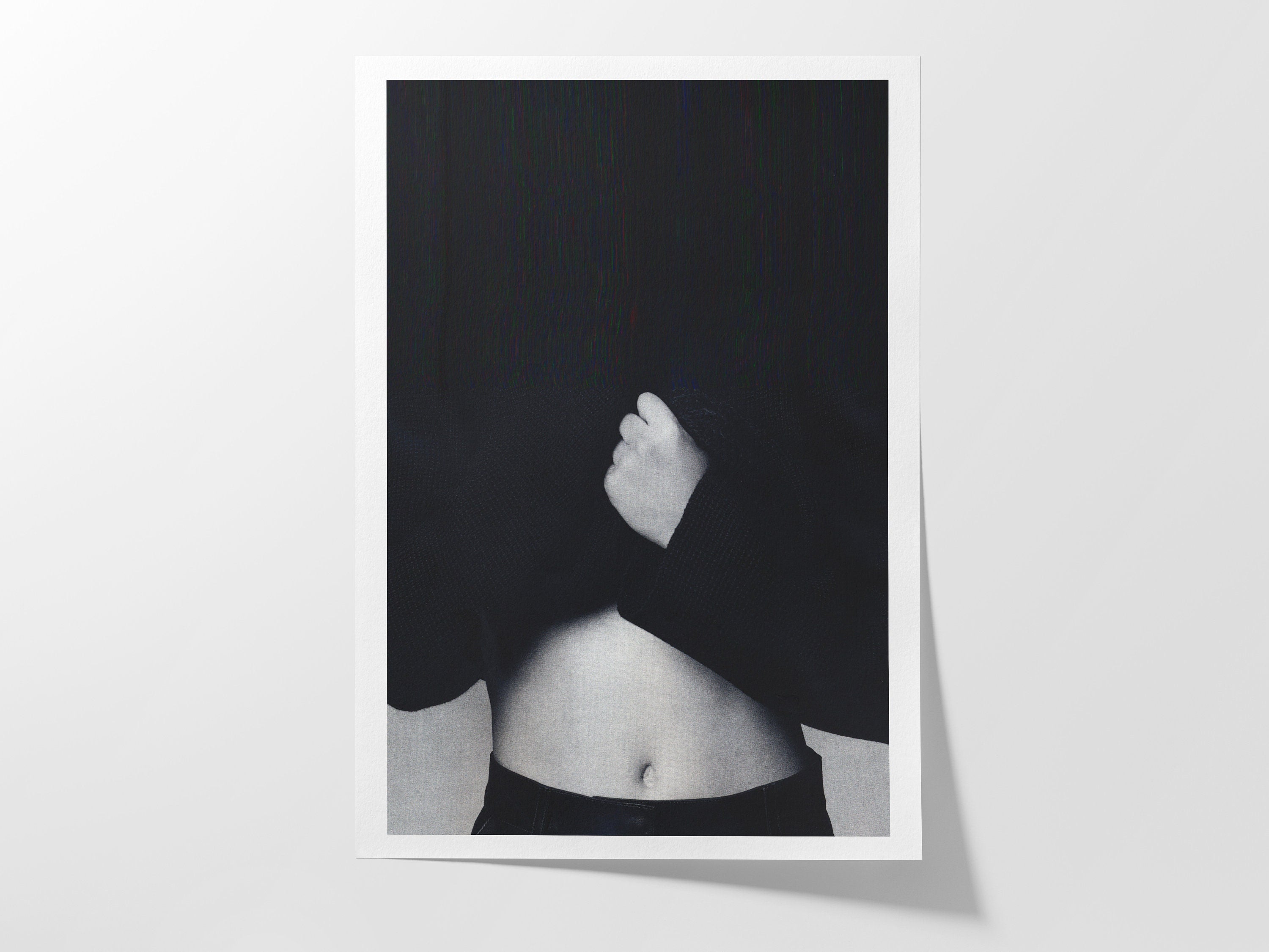Altered Black and White Portrait Photo Wall Art - Feminine Minimal Aesthetic Decor for Home, Office, Bedroom | Untitled (89) Giclée Print