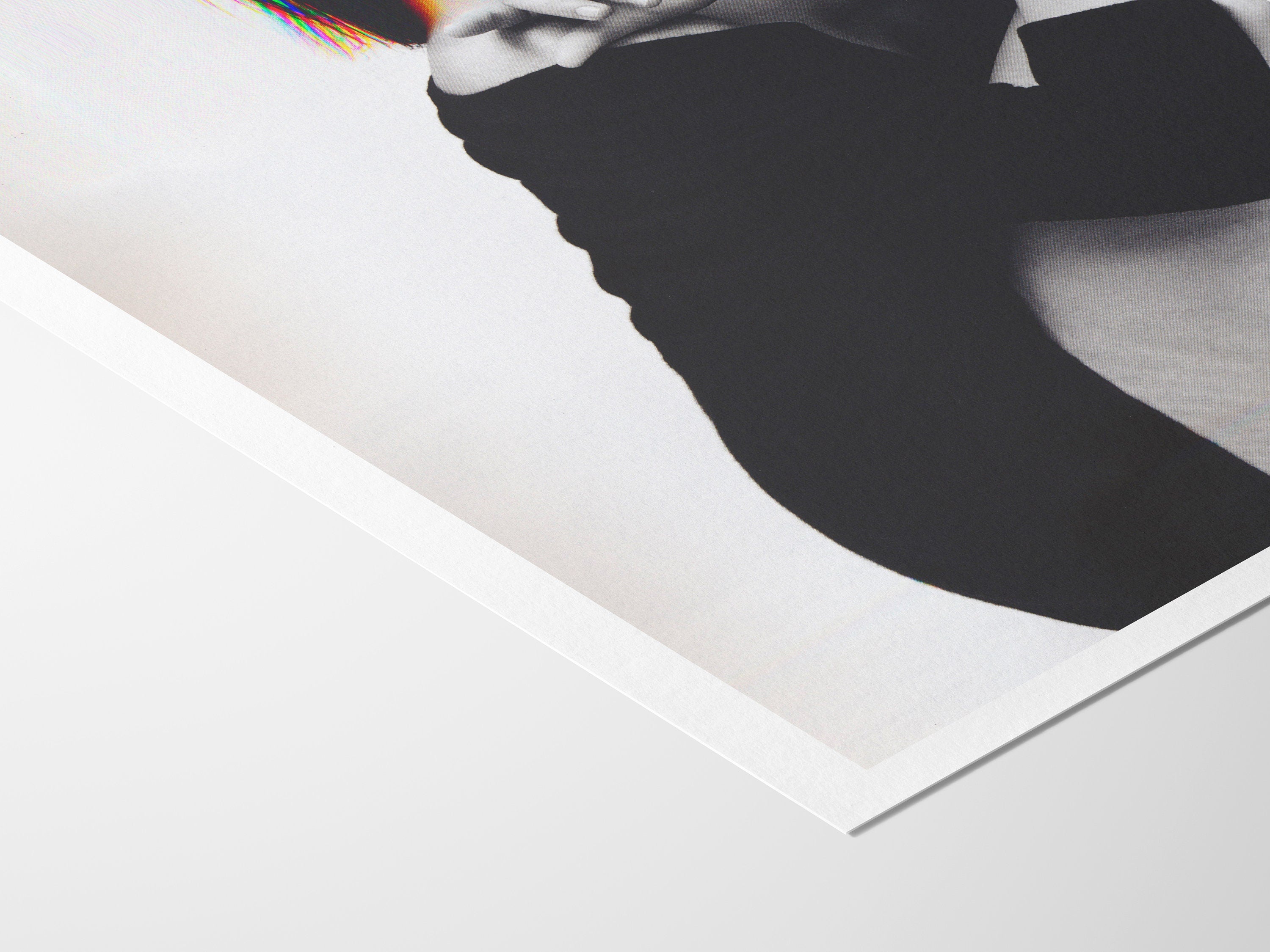 Surreal Black and White Altered Fashion Portrait - Modern Glitch Art for Contemporary Home Decor | Untitled (92) Giclée Print