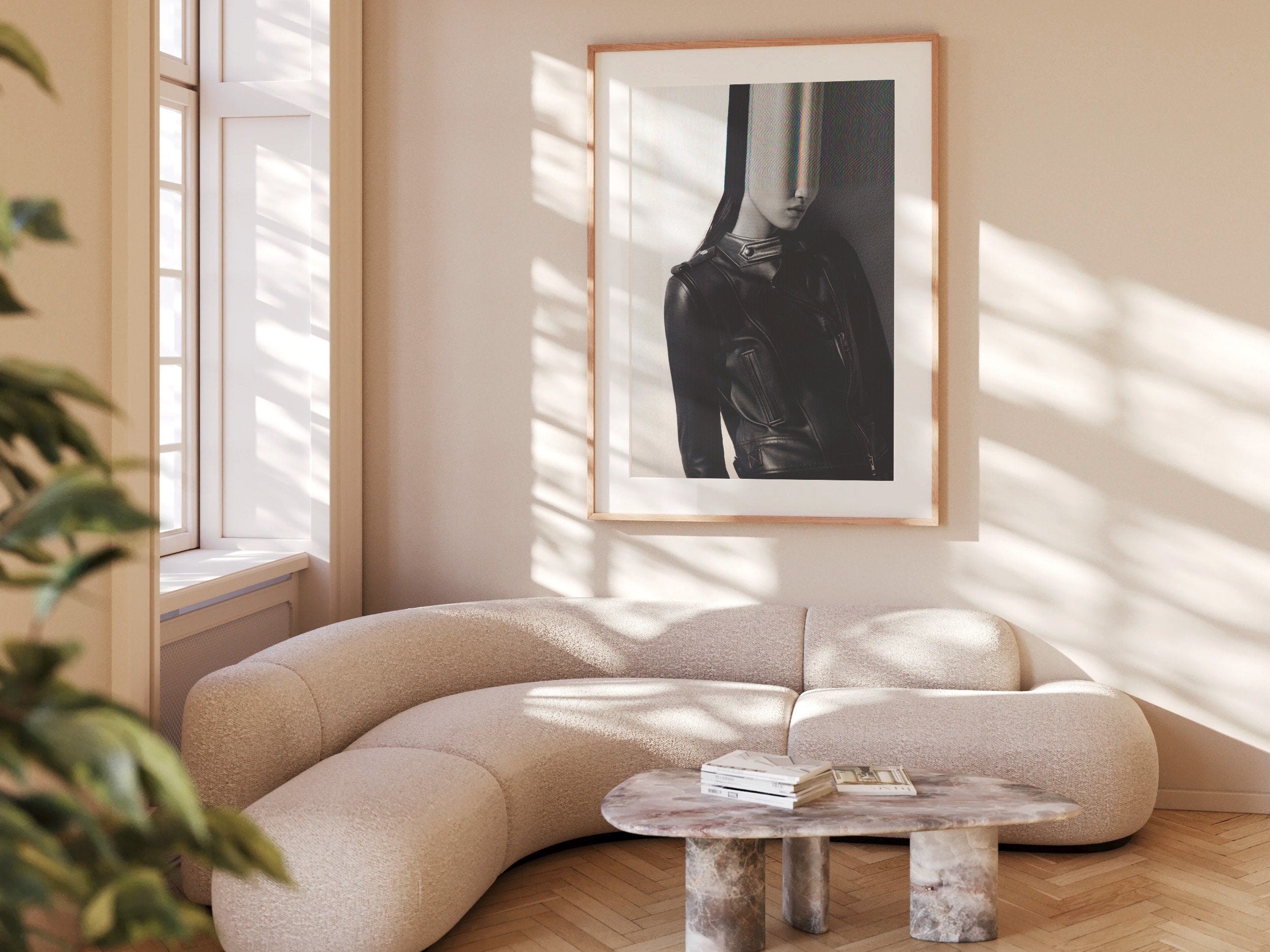 Surreal Black and White Fashion Portrait - Edgy Minimalist Wall Art for Contemporary Home Decor | Untitled (94) Giclée Print