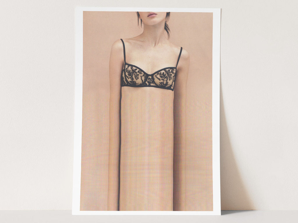 Altered Fashion Photography Portrait Wall Art - Cute Sensual Feminine Lingerie Decor For Bedroom, Living Room | Untitled (95) Giclée Print