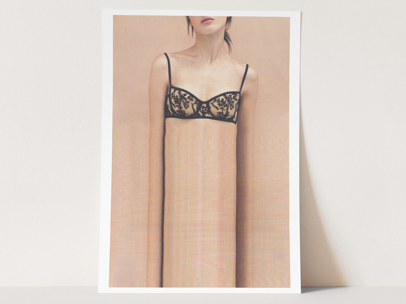 Altered Fashion Photography Portrait Wall Art - Cute Sensual Feminine Lingerie Decor For Bedroom, Living Room | Untitled (95) Giclée Print