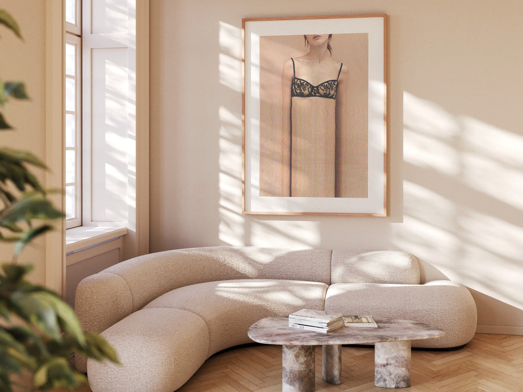 Altered Fashion Photography Portrait Wall Art - Cute Sensual Feminine Lingerie Decor For Bedroom, Living Room | Untitled (95) Giclée Print