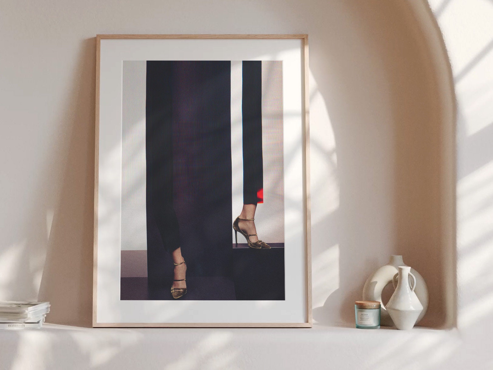 Elegant Altered Fashion Photo Art - Surrealist High Heels Wall Decor for Contemporary Home Spaces | Untitled (96) Giclée Print